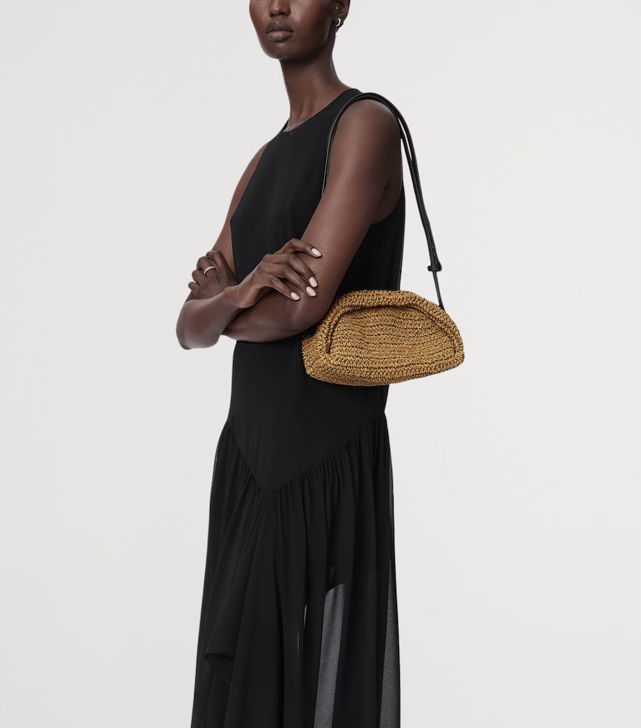 AllSaints Raffia Rosalie Cross-Body Bag Biscuit Brown Image 2