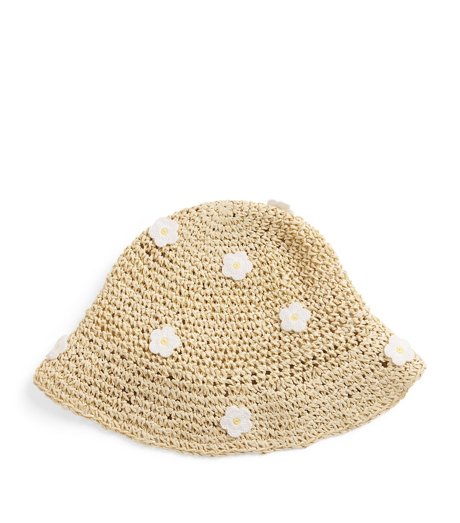 Raffia Daisy Bucket Hat NATURAL/WHITE/YELLOW Image 1