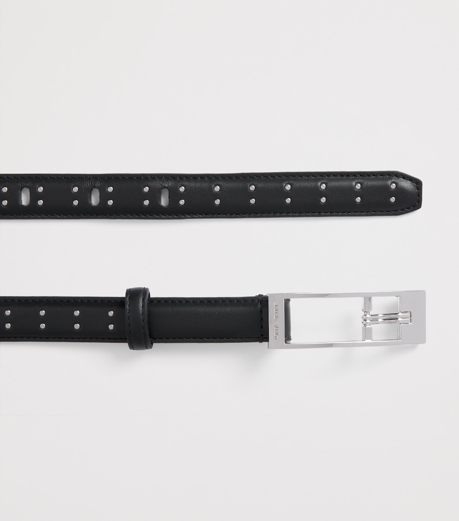ANINE BING Leather Studded Ely Belt Black Image 3