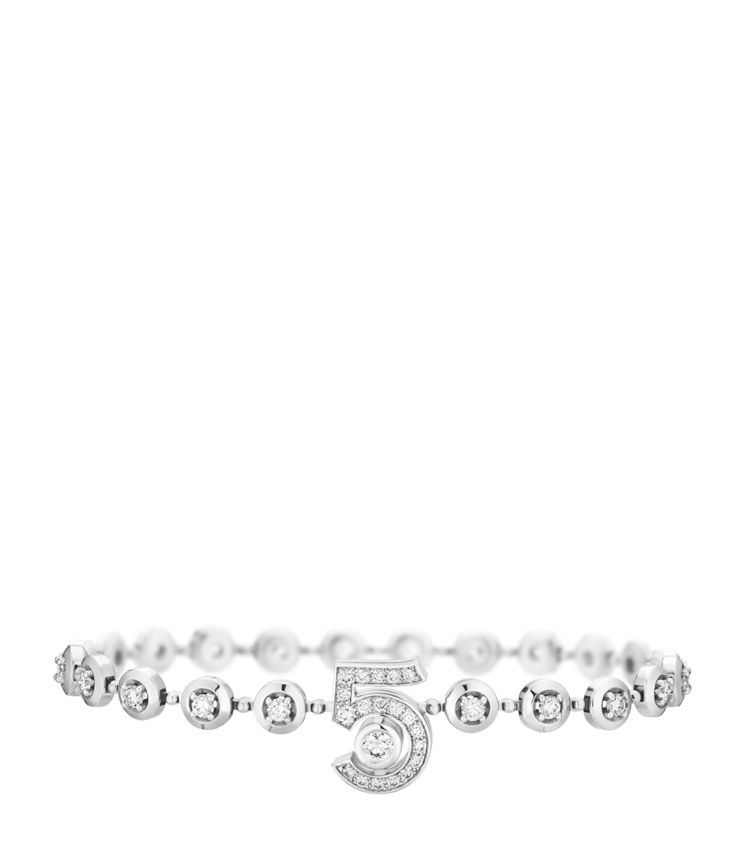 White Gold and Diamond Eternal N°5 Diamond Line Bracelet WHITE Image 1
