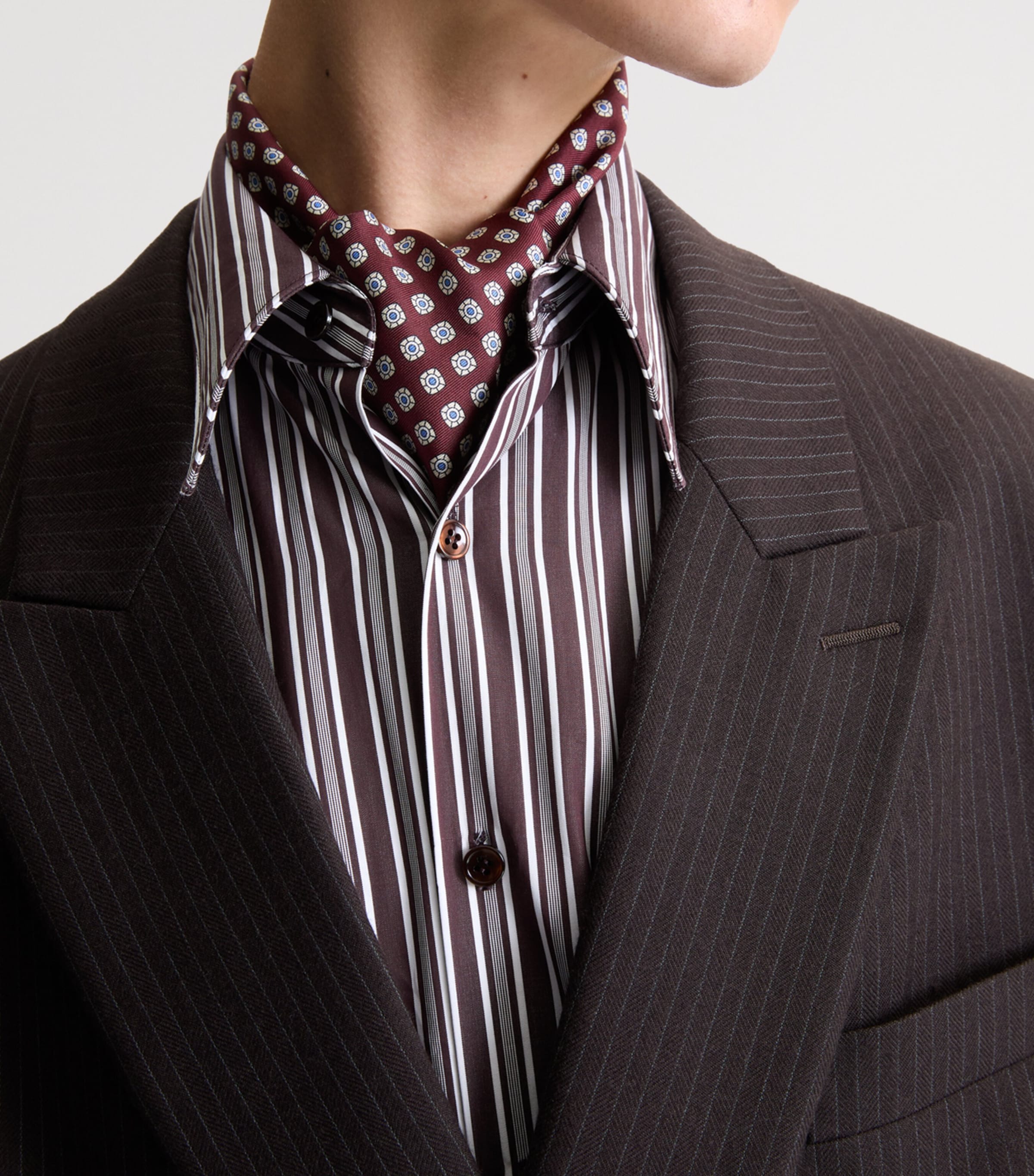 Saint Laurent Silk Floral Cravat Image 2