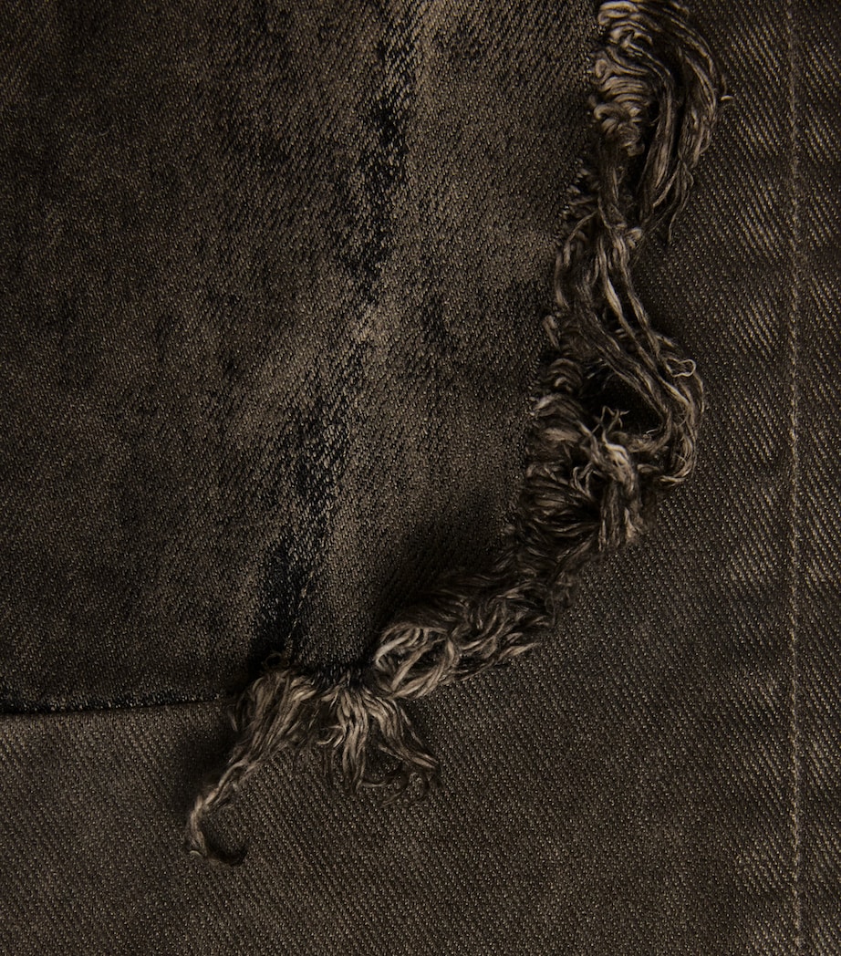 Rick Owens Mens Wide-Leg Geth Jeans Dust Combo Image 6