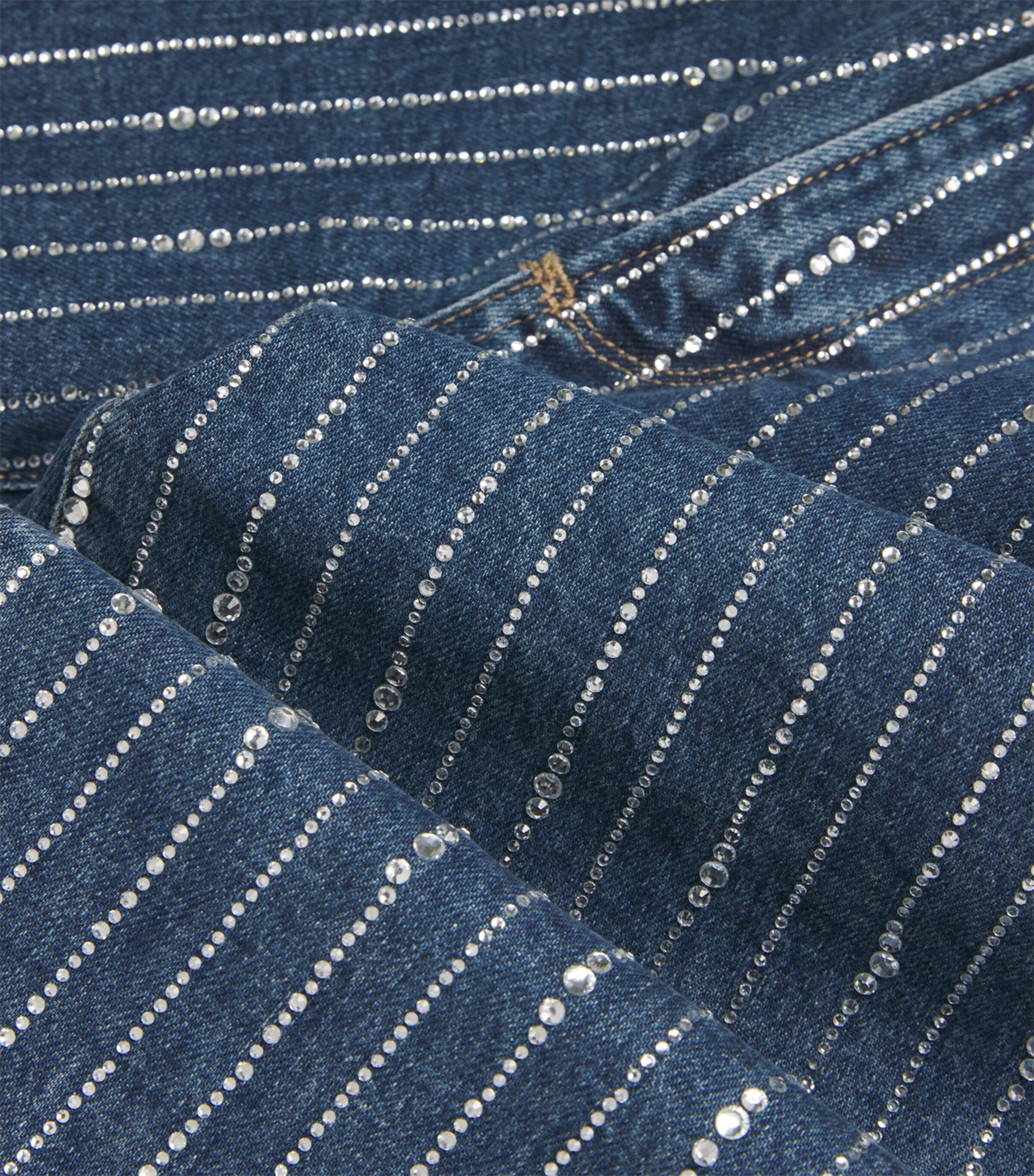 Embellished Stevie High-Rise Straight Jeans MILLENIUM EMB Image 5