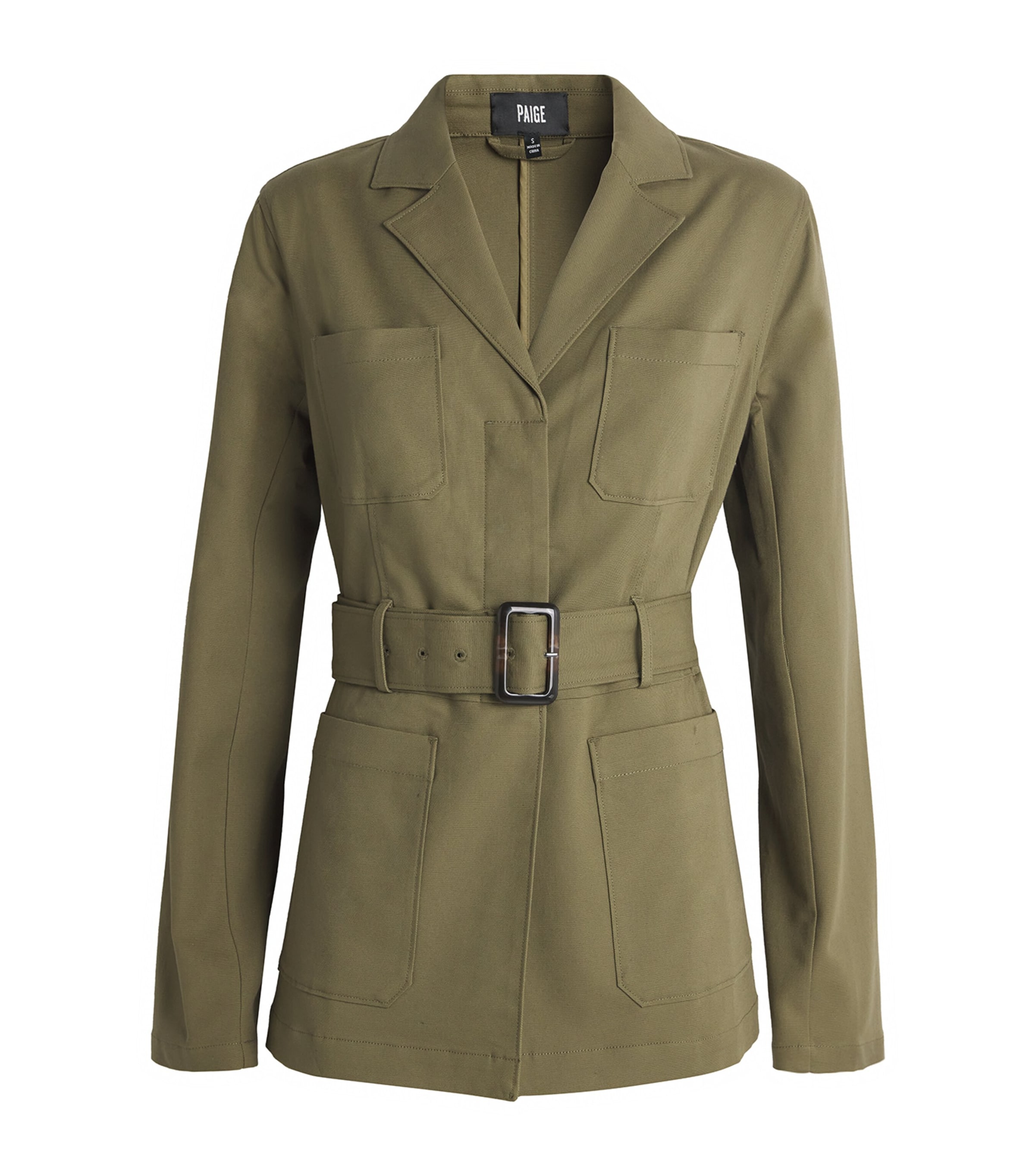 Paige Cotton-blend Cluny Utility Jacket In Green