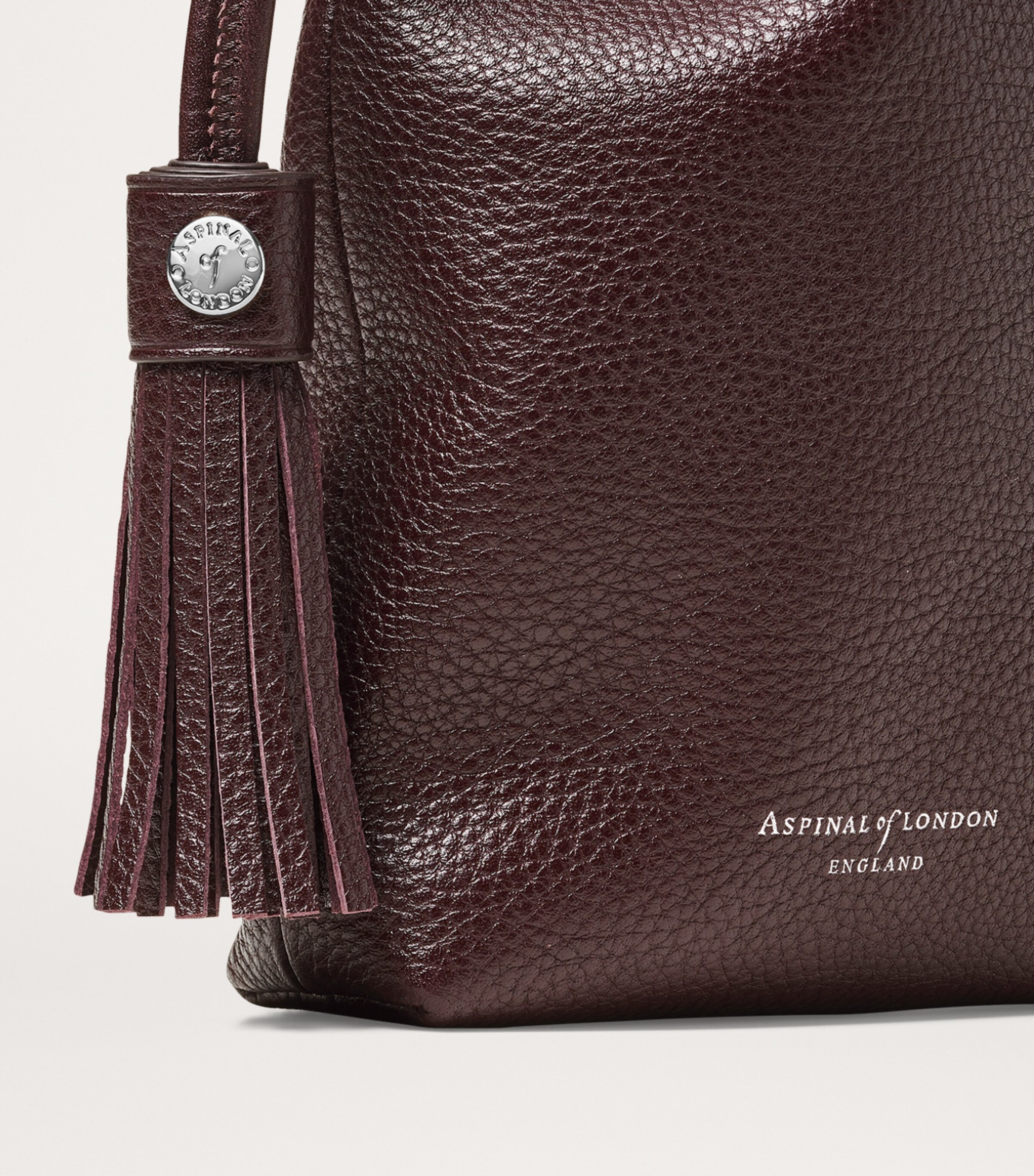 Aspinal Of London Leather Soho Cross-Body Pouch Wine Image 4