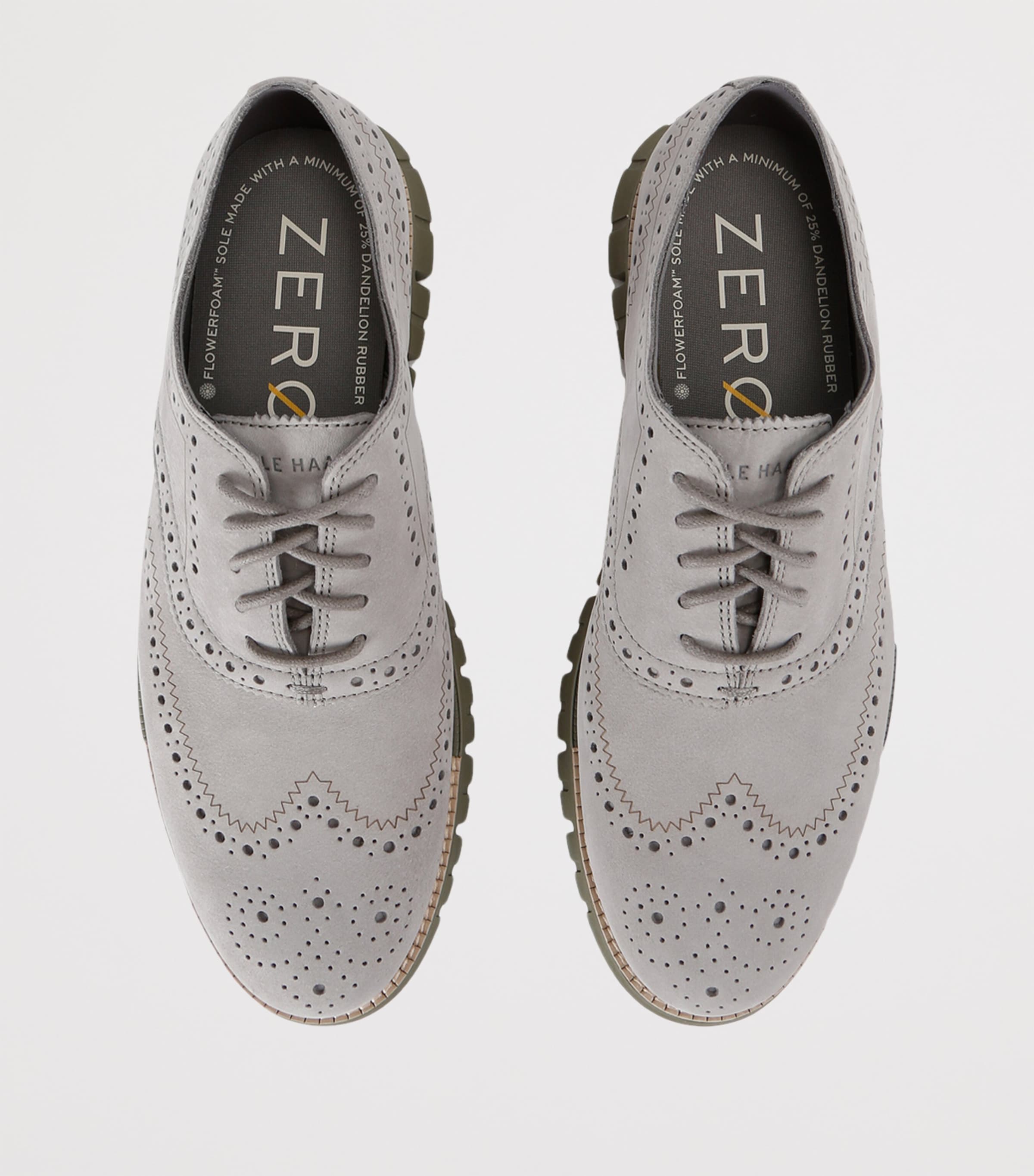 ZERØGRAND Remastered Wingtip Oxford Shoes GREY MID Image 4