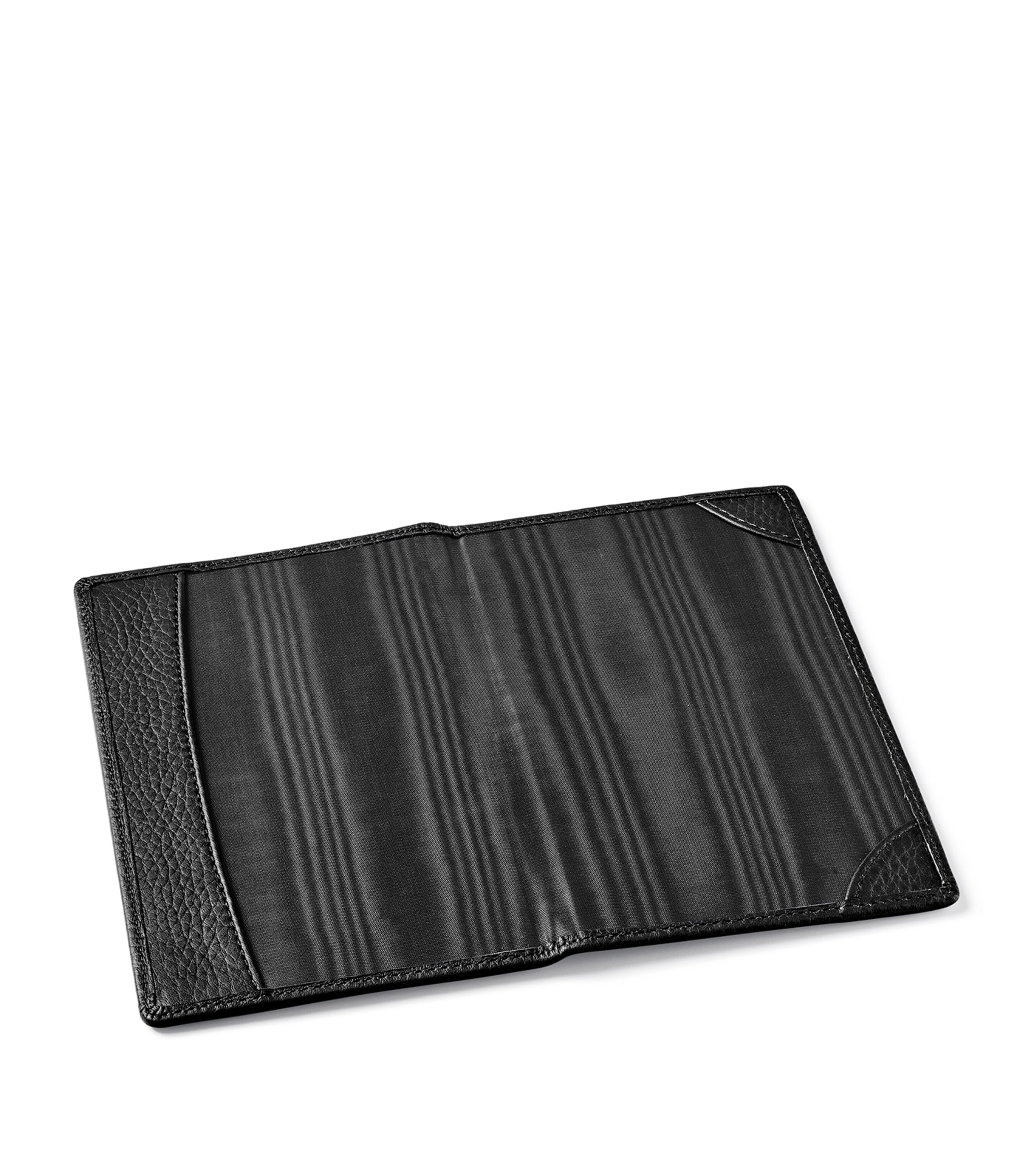 Leather Gold Scorecard Holder BLACK Image 2