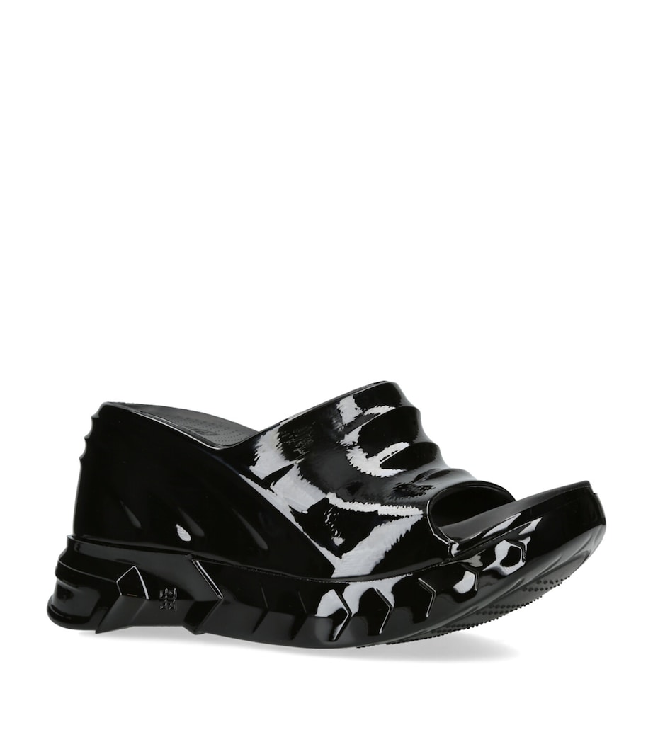 Marshmallow Wedge Mules 10 BLACK Image 3