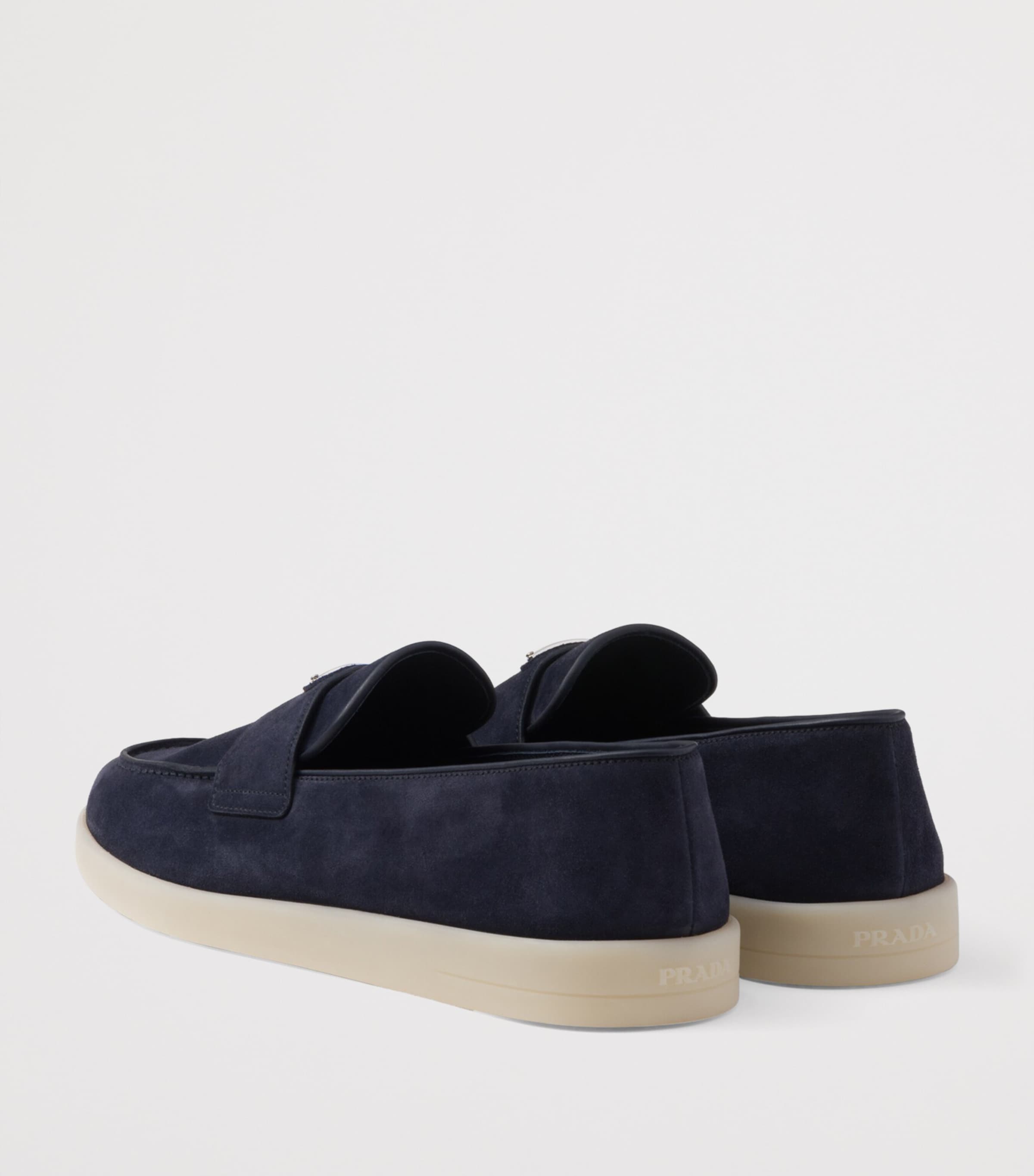 Prada Suede Triangle Loafers Image 5