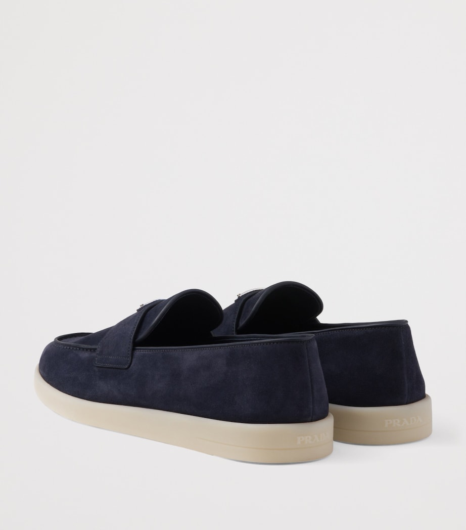 Prada Suede Triangle Loafers Image 5