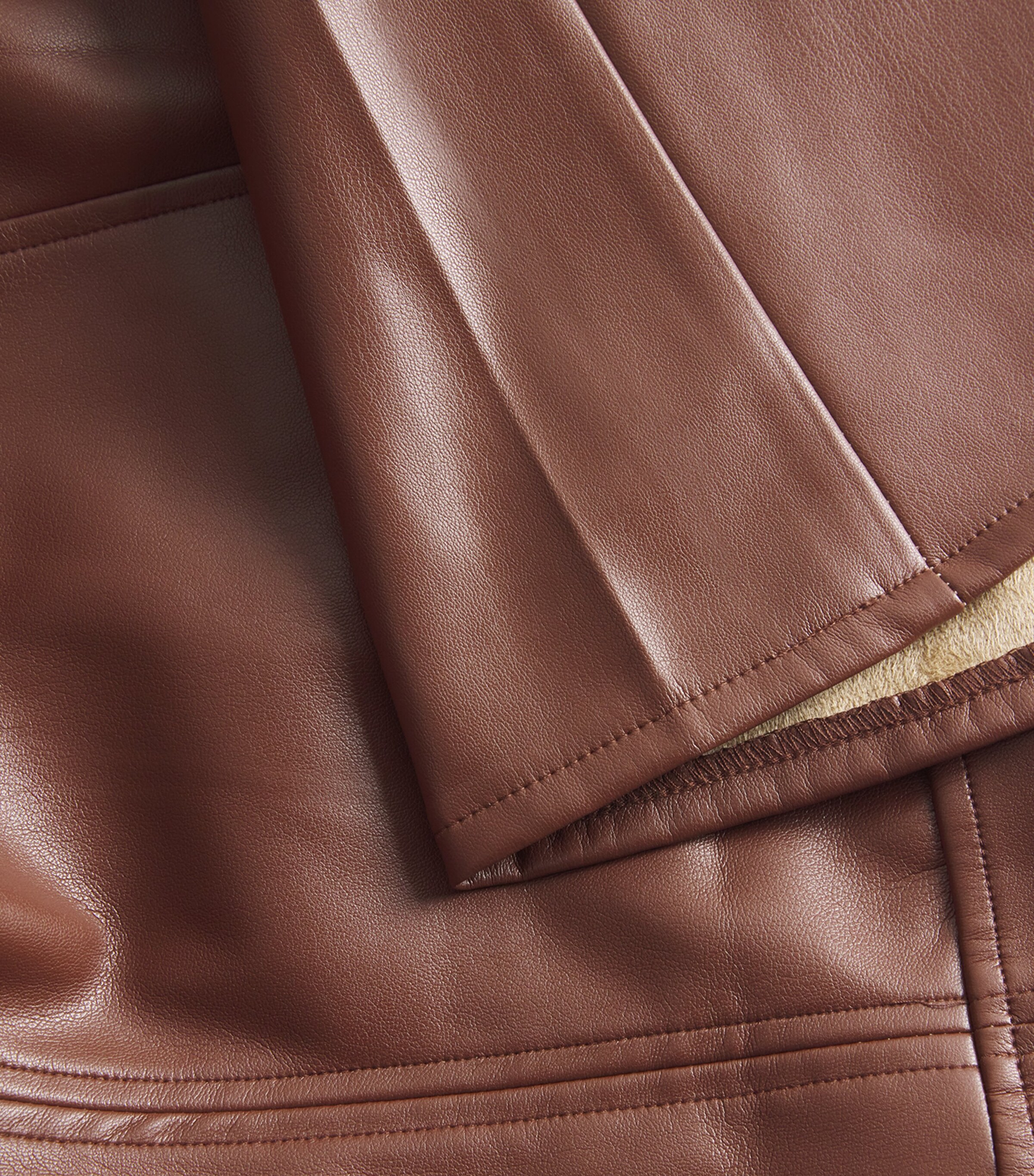 PAIGE Brown Faux Leather Fiorella Midi Dress | Harrods US