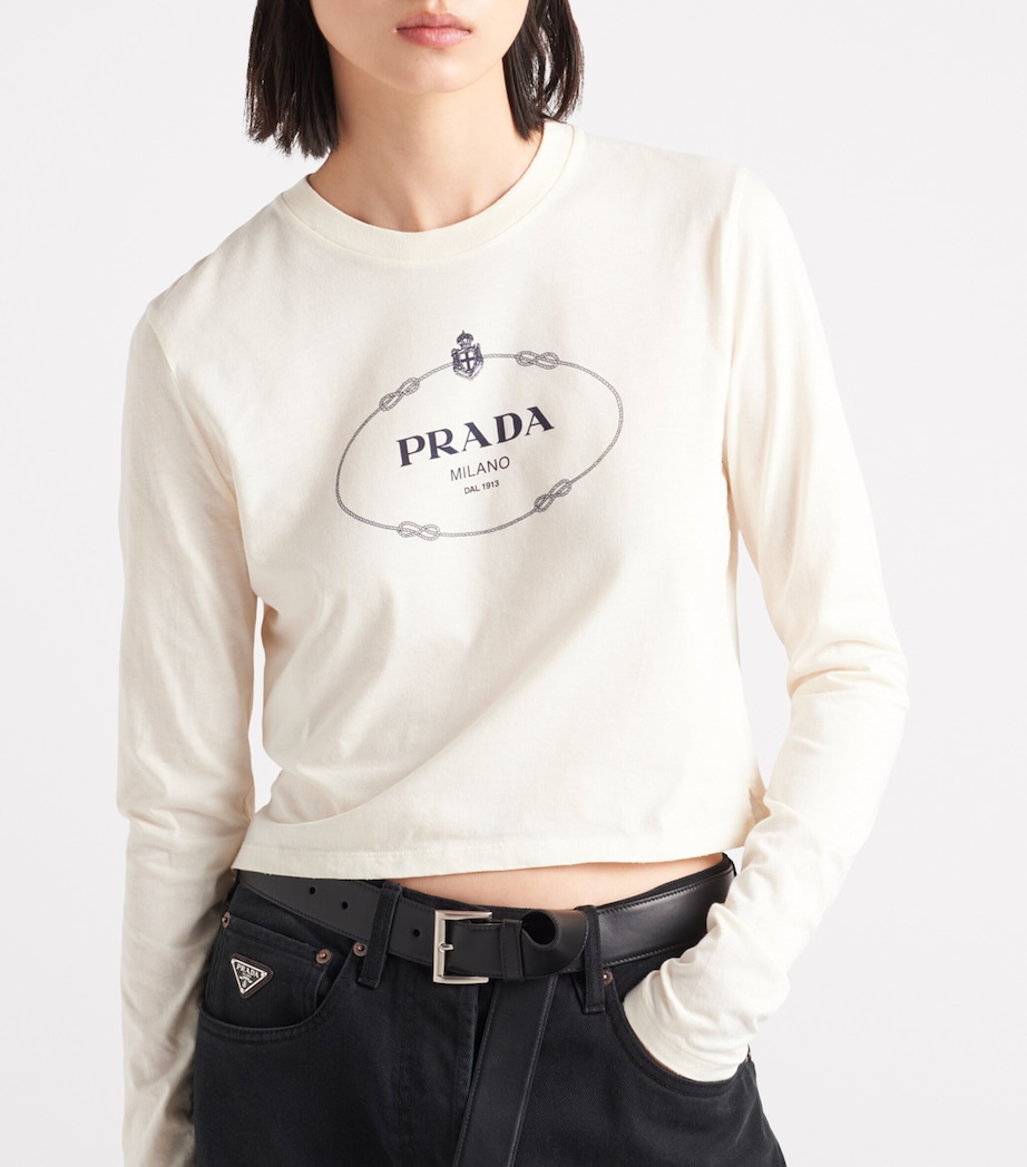 Cotton Savoy Logo T-Shirt F058L Image 4