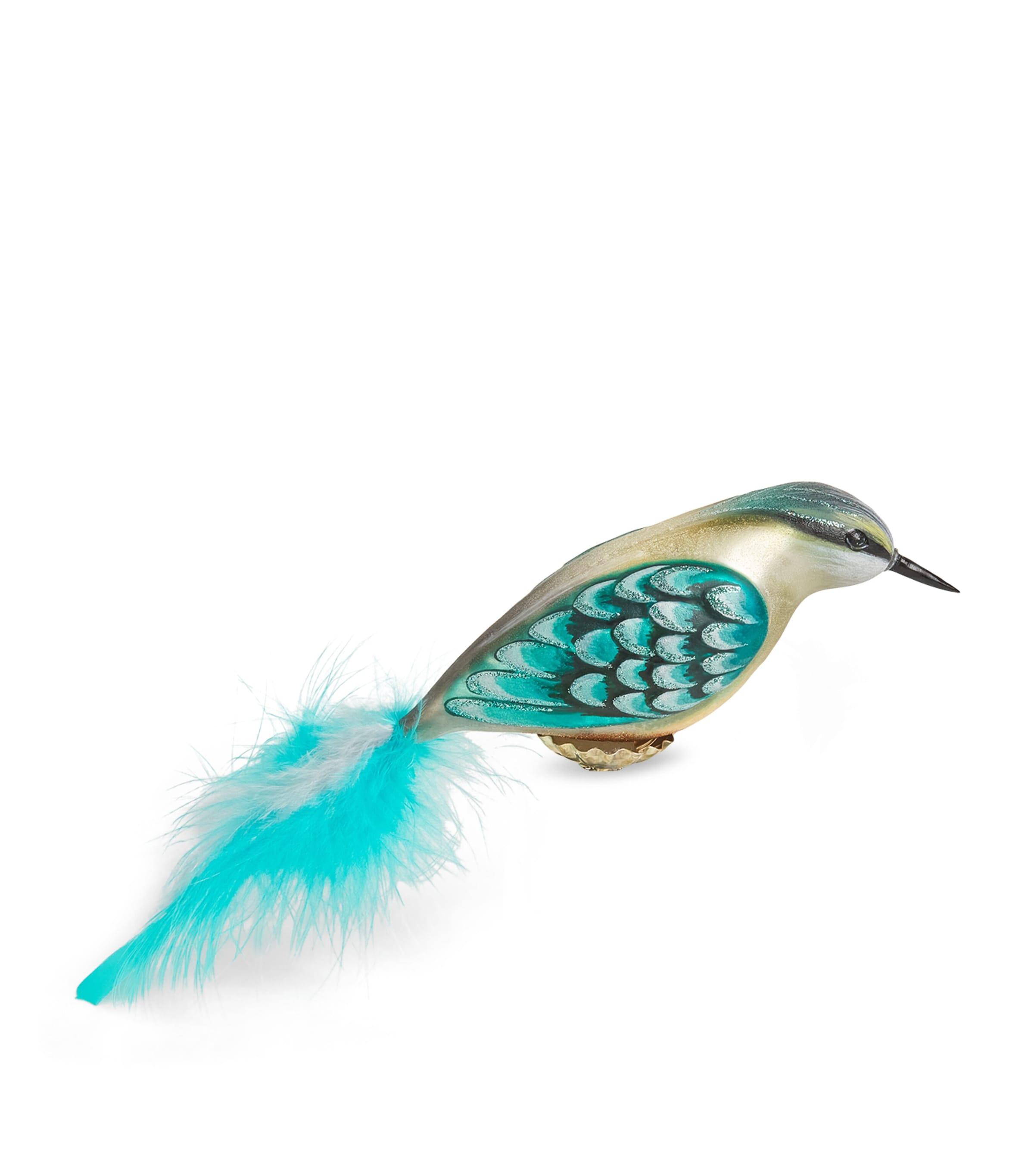 Harrods Glass Bird Tree Decoration In Blue