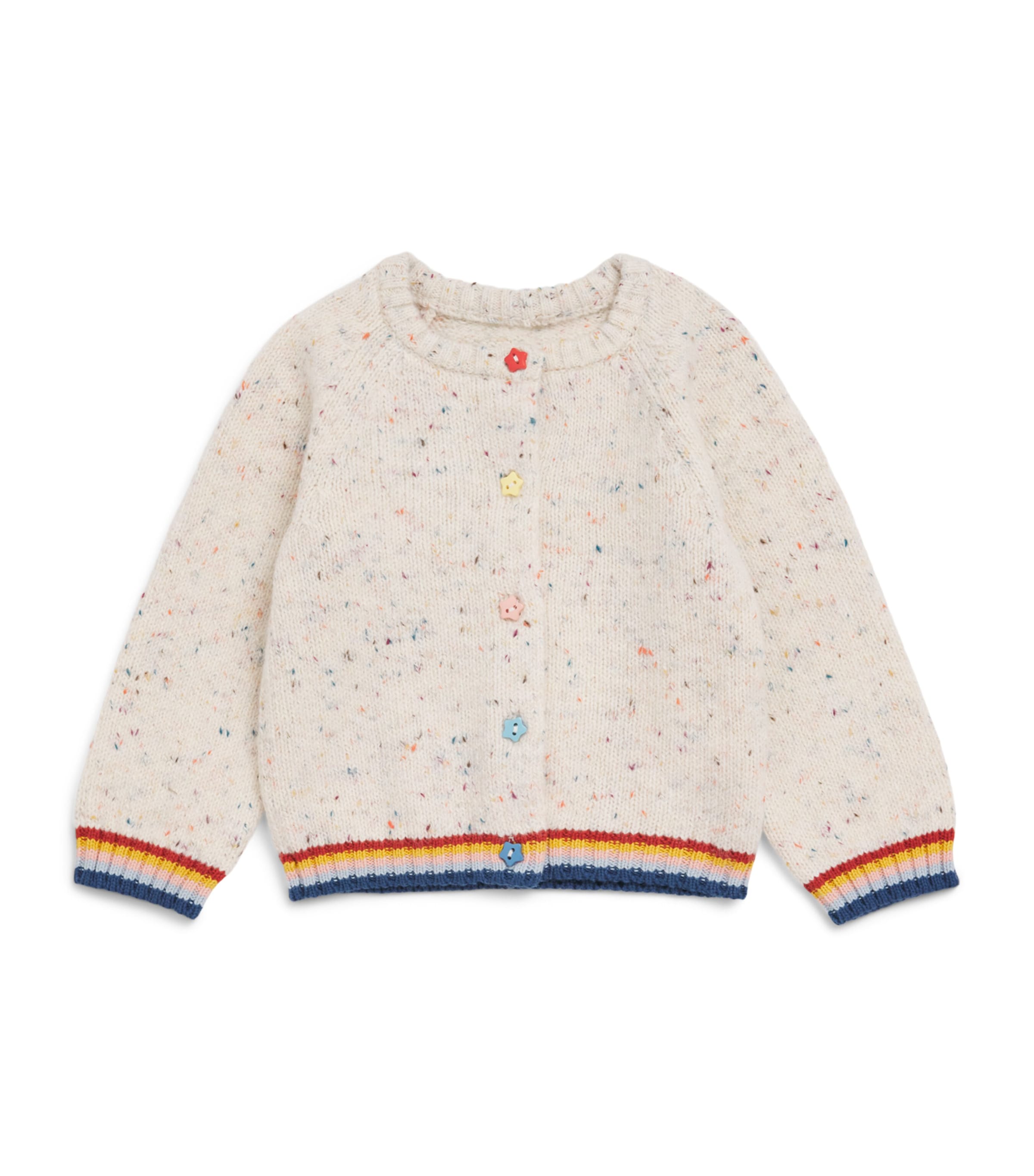 Stella McCartney Kids Knitted Cardigan (3-36 Months) Ivory Image 1
