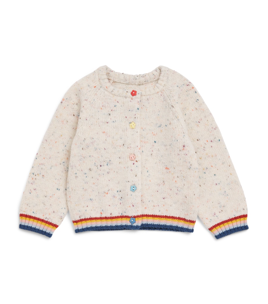 Stella McCartney Kids Knitted Cardigan (3-36 Months) Ivory Image 1