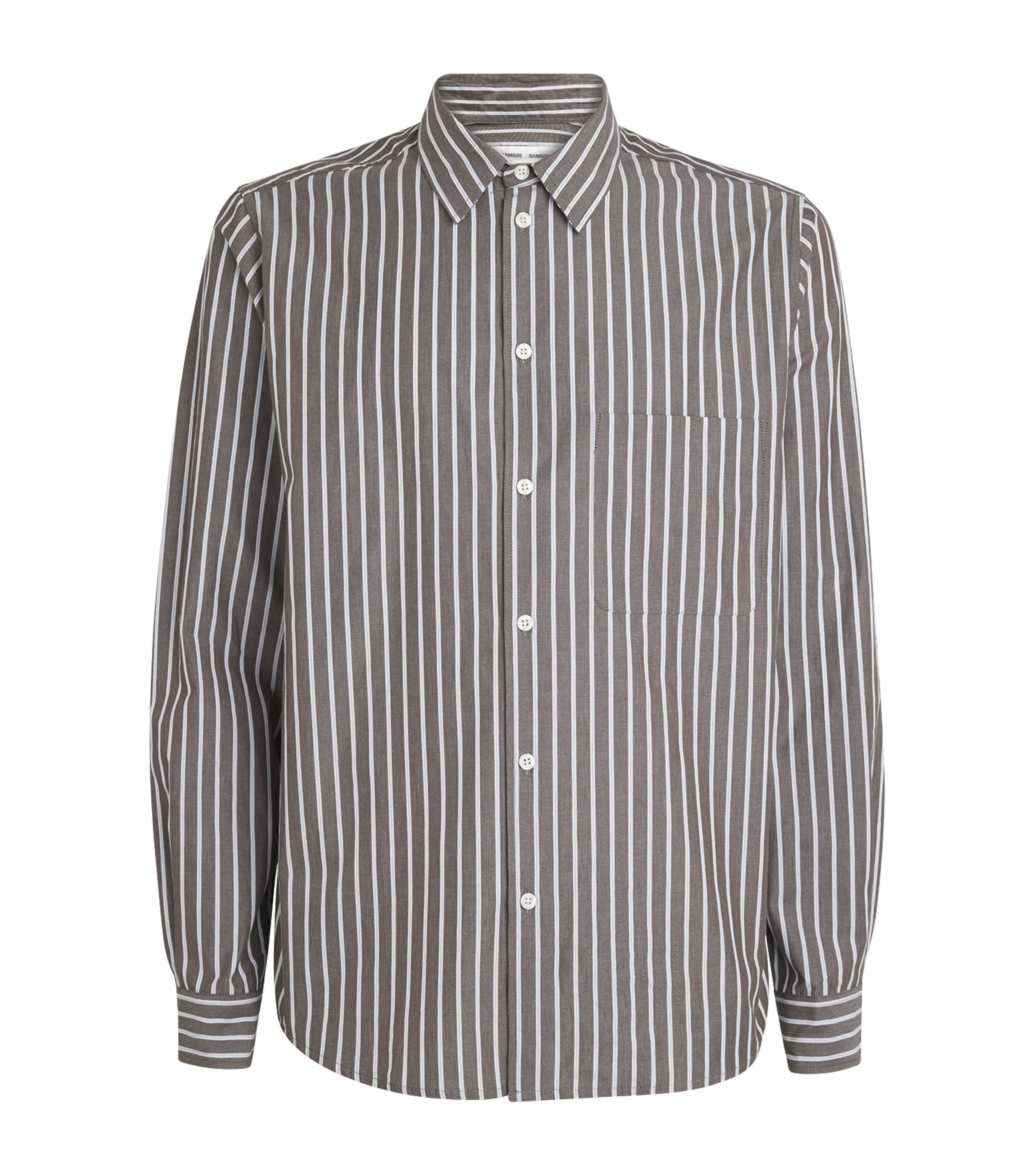 Samsoe & Samsoe Samse Samse Saryan Button Front Shirt In Gray