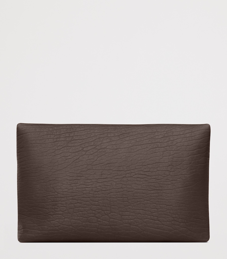 Saint Laurent Large Leather Cassandre Envelope Clutch Bag Image 2