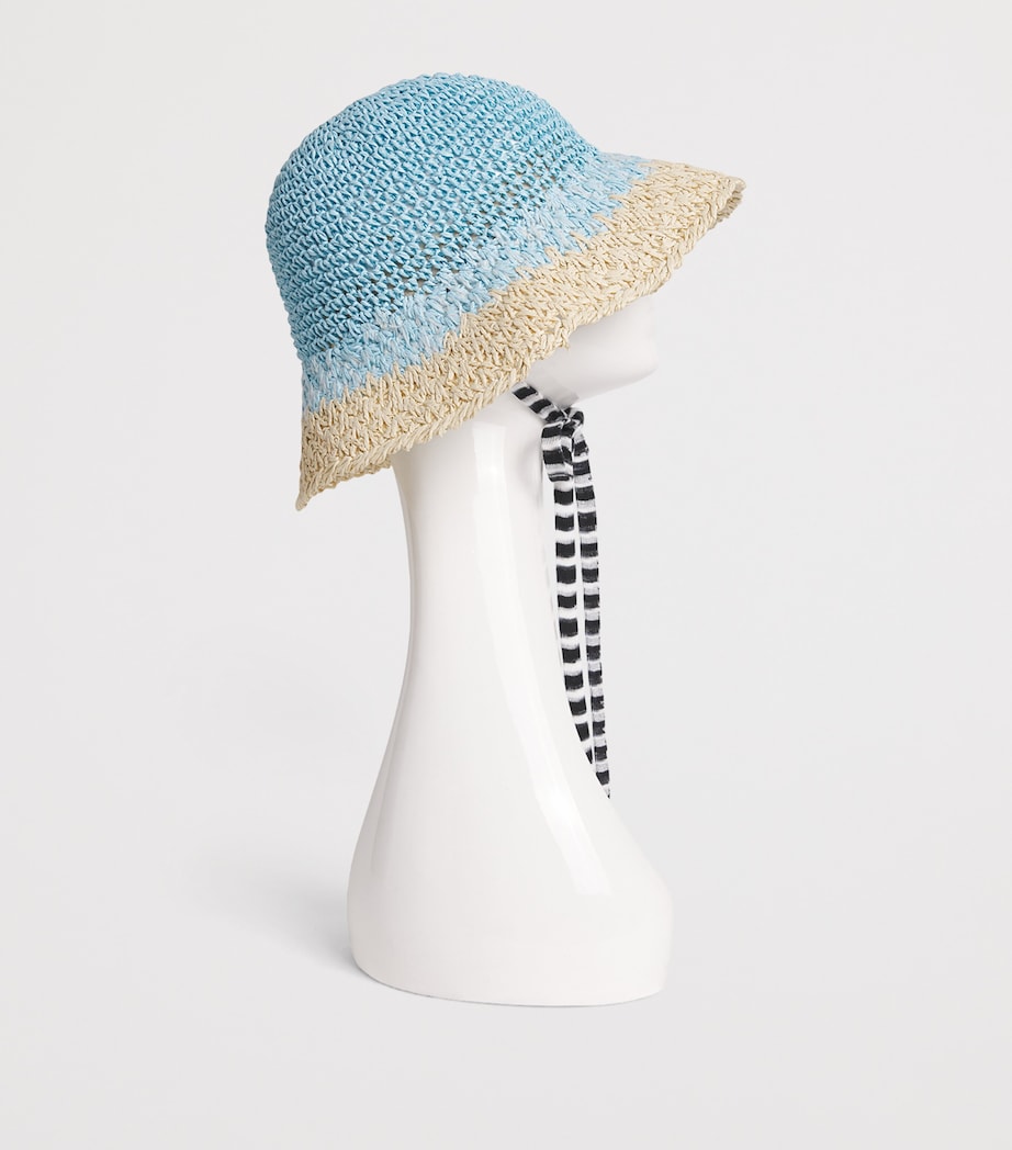 Straw Side Tie Hat 0001 Image 2