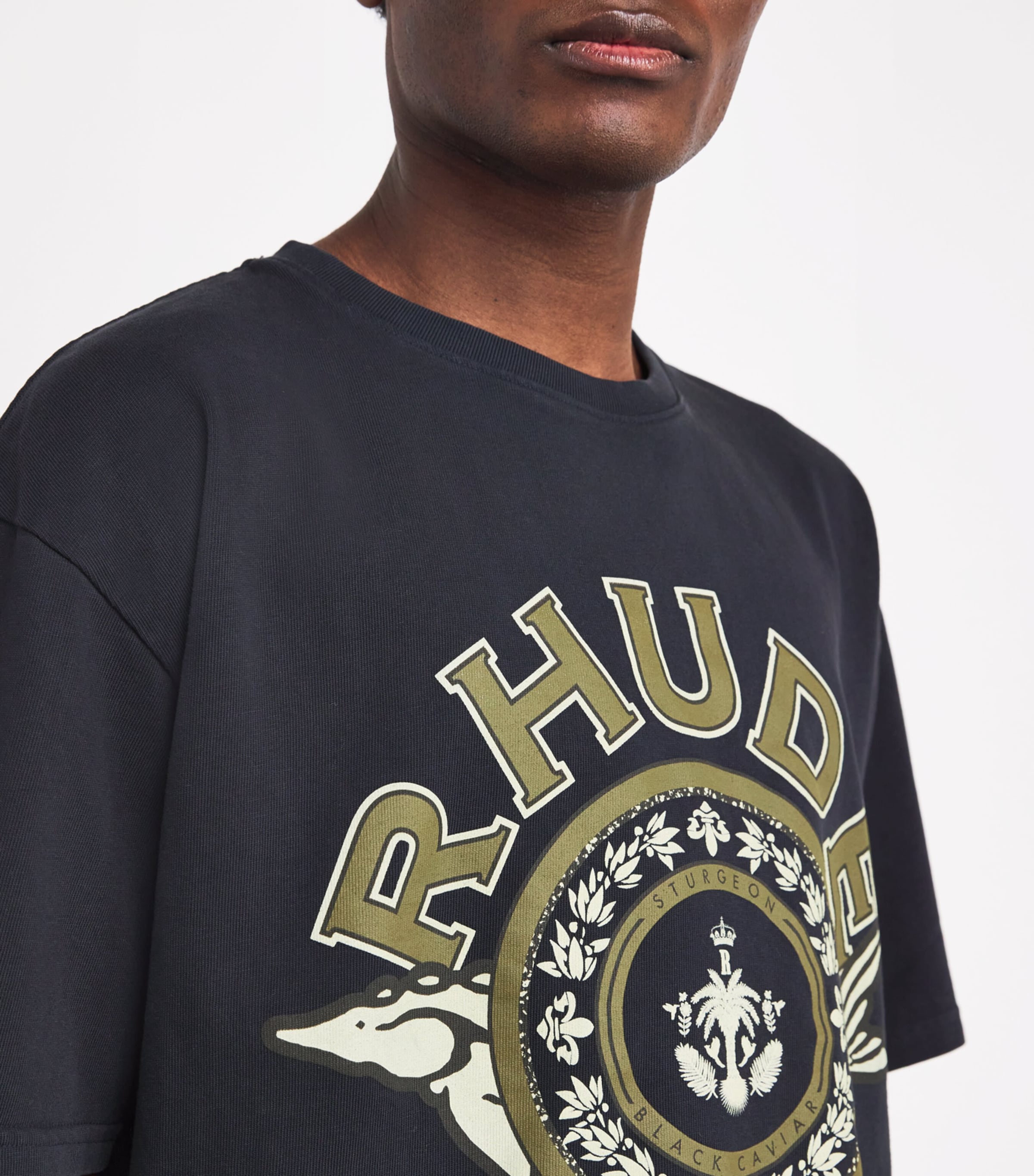 Cotton Logo Caviar T-Shirt VTG BLACK 2306 Image 6