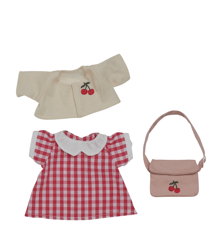 Olli Ella Cherry Gingham Doll Outfit Image 1