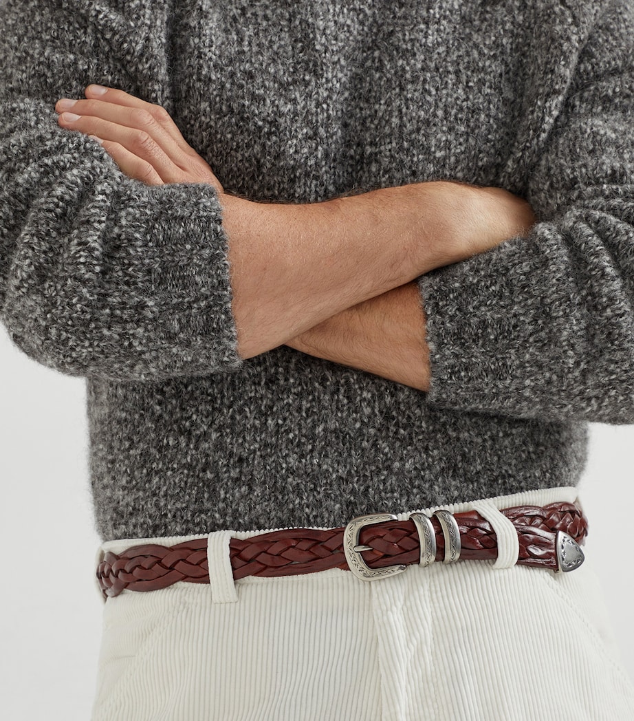 Leather Woven Belt C6719 Image 2