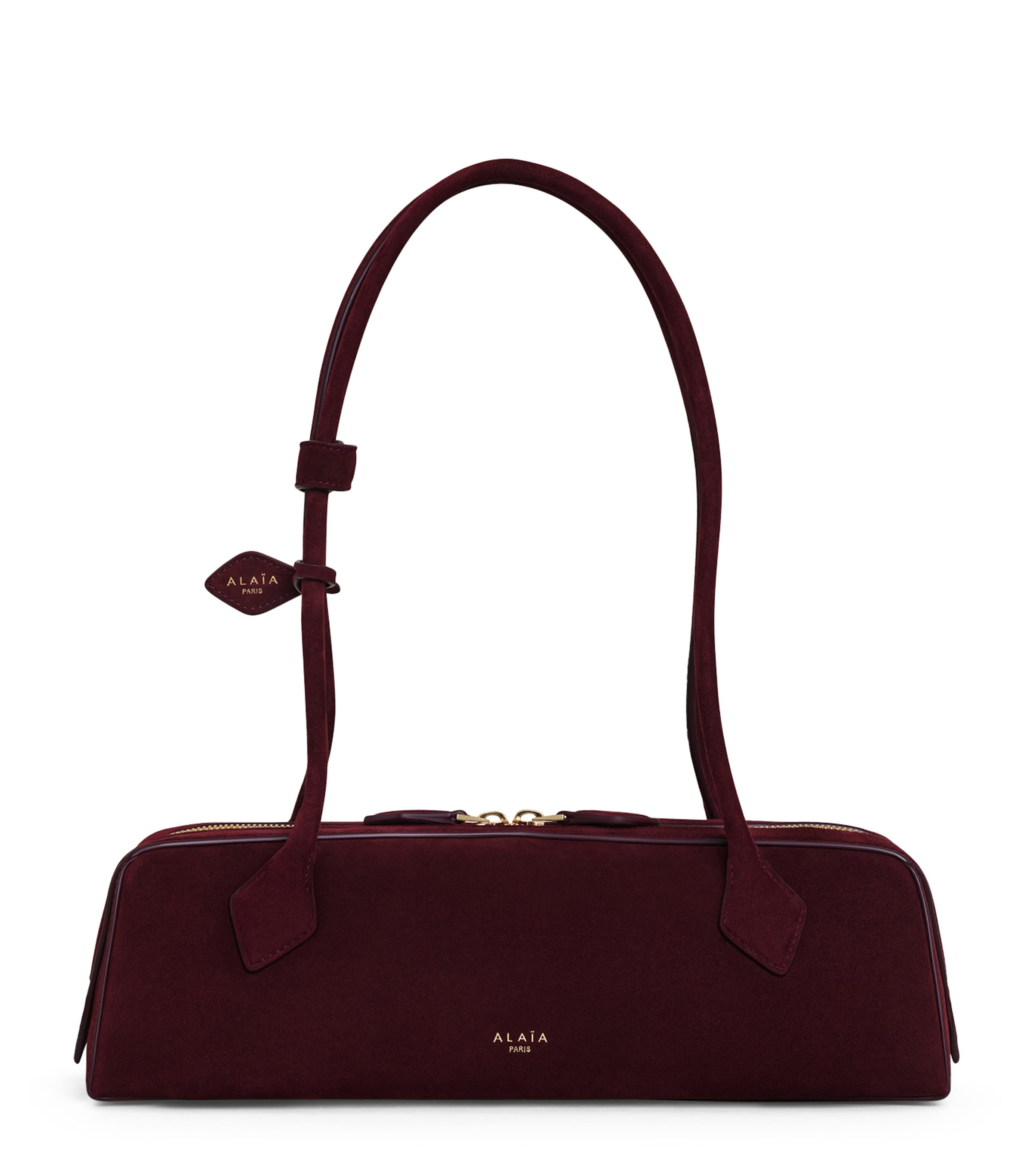 Alaïa Medium Suede Le Teckel Shoulder Bag | Women Bestsellers | Bags | Gifts | Gifts for Her | Women Bags | Shoulder Bags | Top Handle Bags | Designers | Alaïa | Women Trending Now | Women Wardrobe Essentials