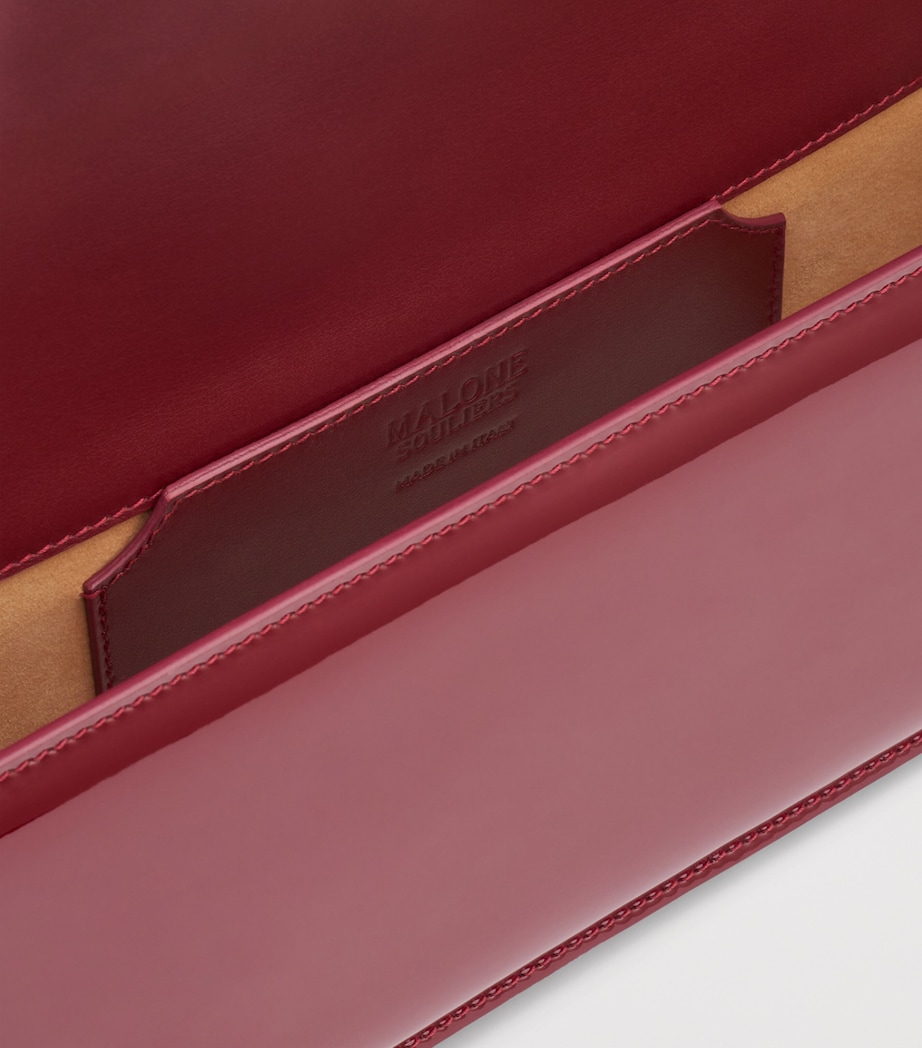 Malone Souliers Patent Leather Vivien Clutch Bag Rosewood Image 4