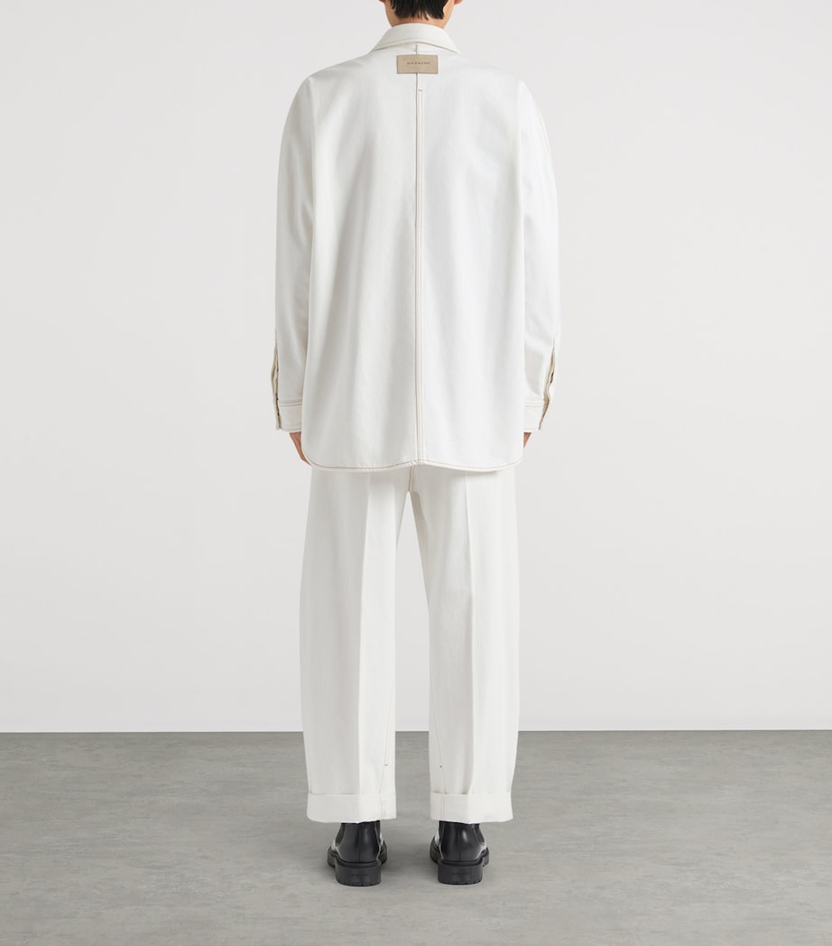 Cotton Overshirt WHITE Image 3