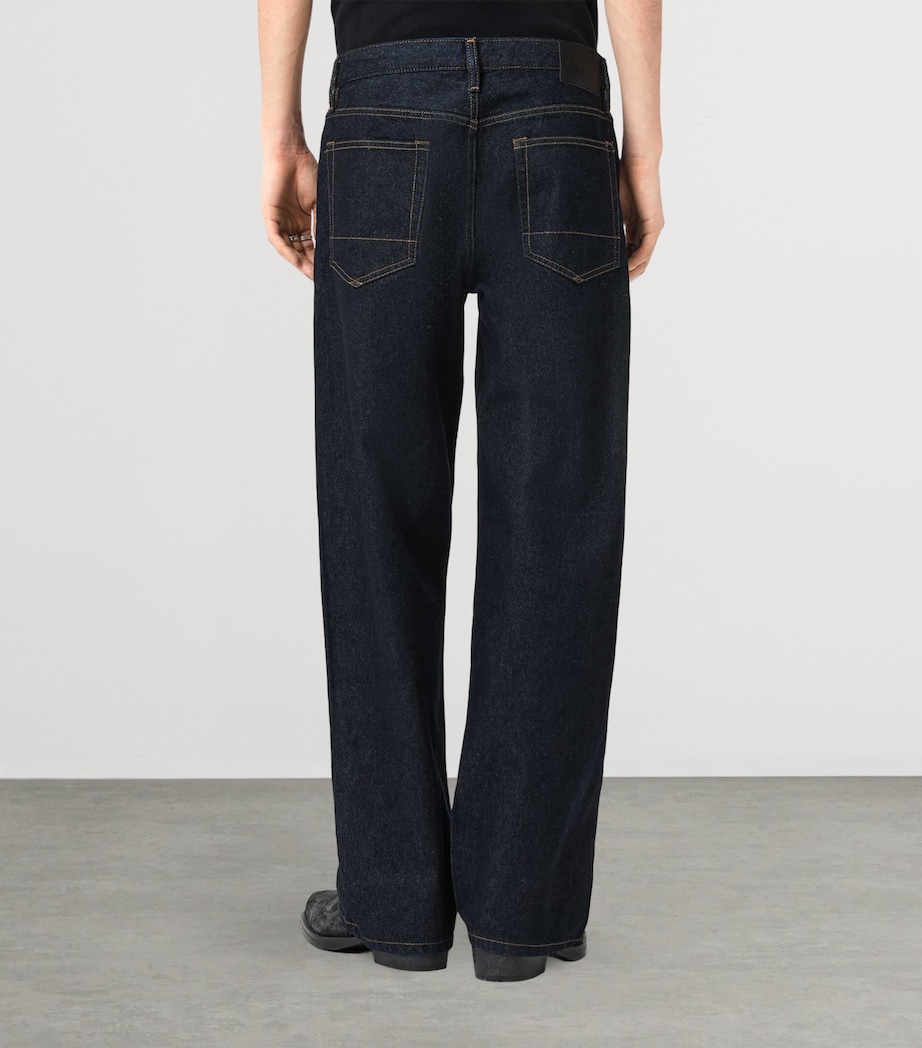 AllSaints Mens Mullen Straight Jeans Rinse Selvedge Image 4