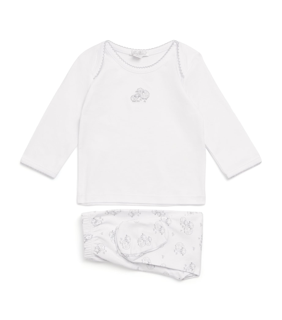 Pima Cotton Sweet Sheep Top and Footed Leggings Set (Newborn-9 Months) K030SILVER Image 1