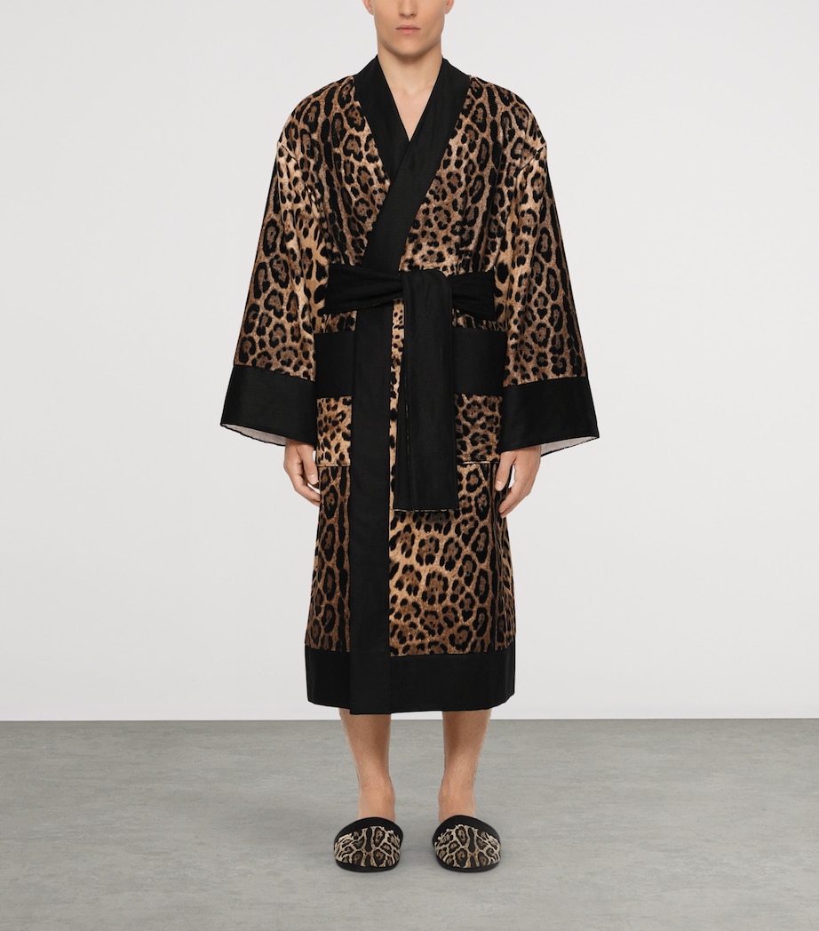 Terry Cotton Leopard Print Robe UL001 LEOPARDO Image 7