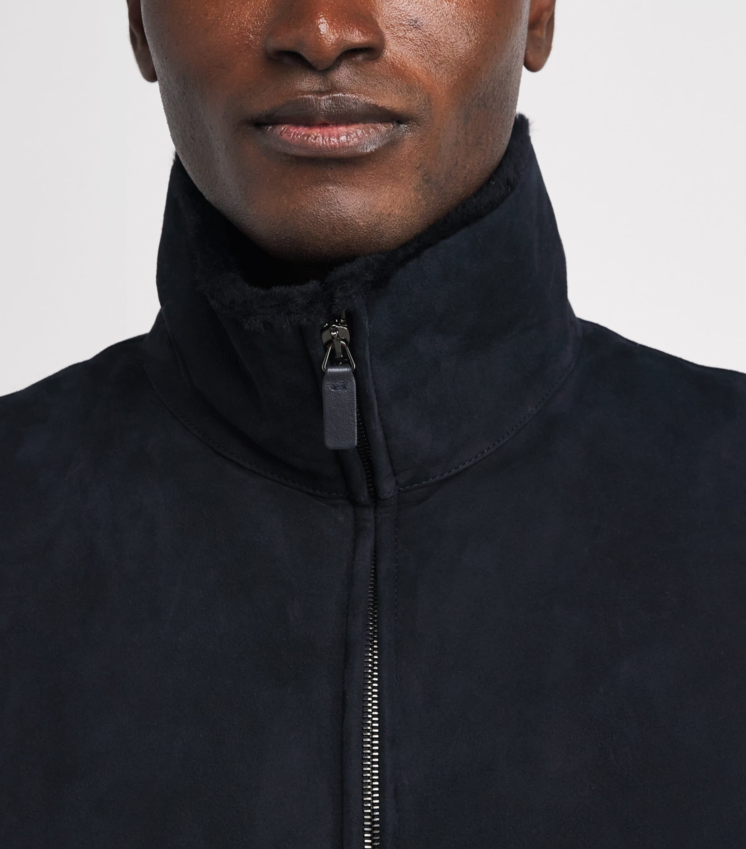 Suede Funnel-Neck Sweatshirt 922 Image 6