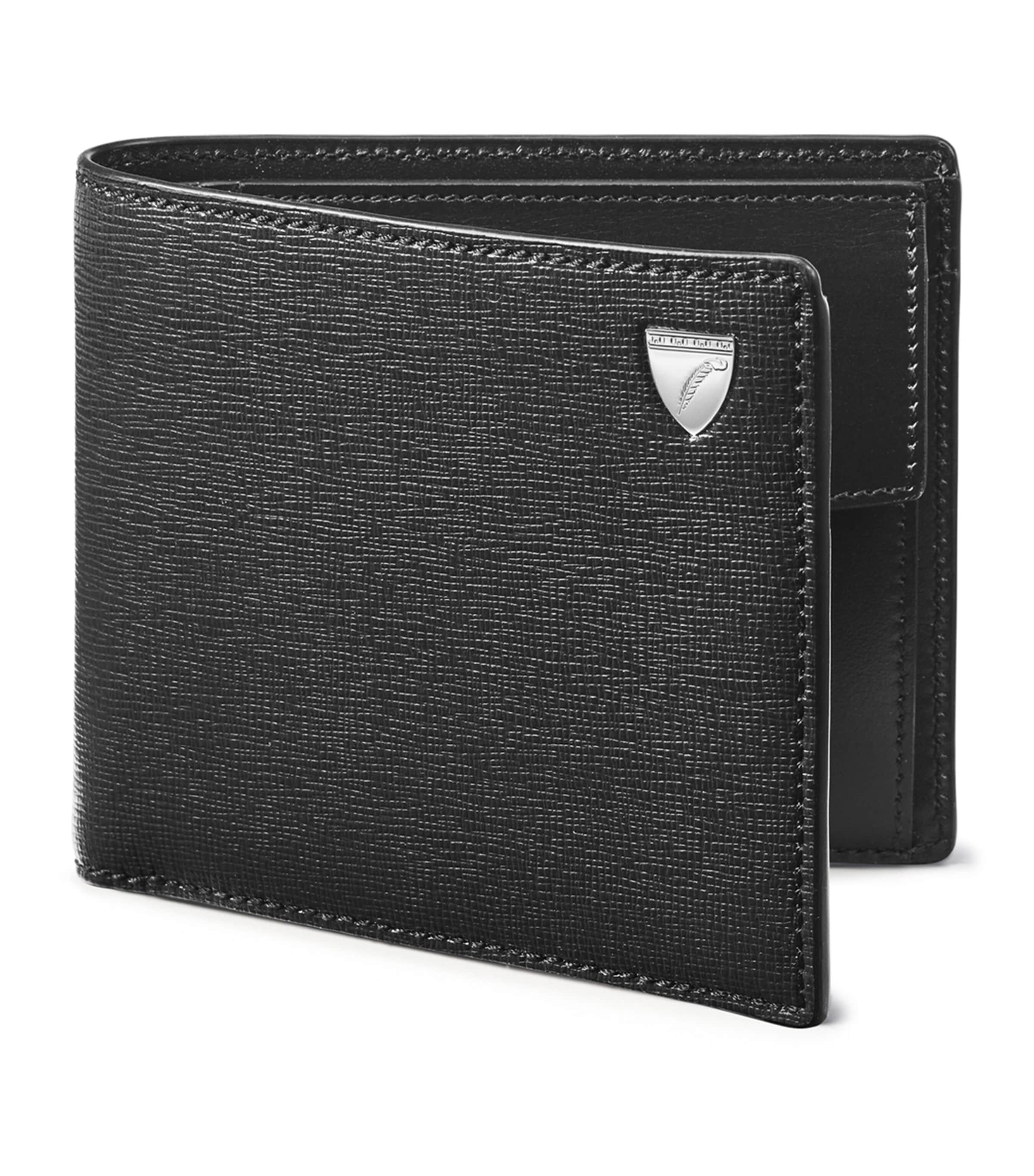 Aspinal Of London Leather Bifold Coin Wallet In Blue