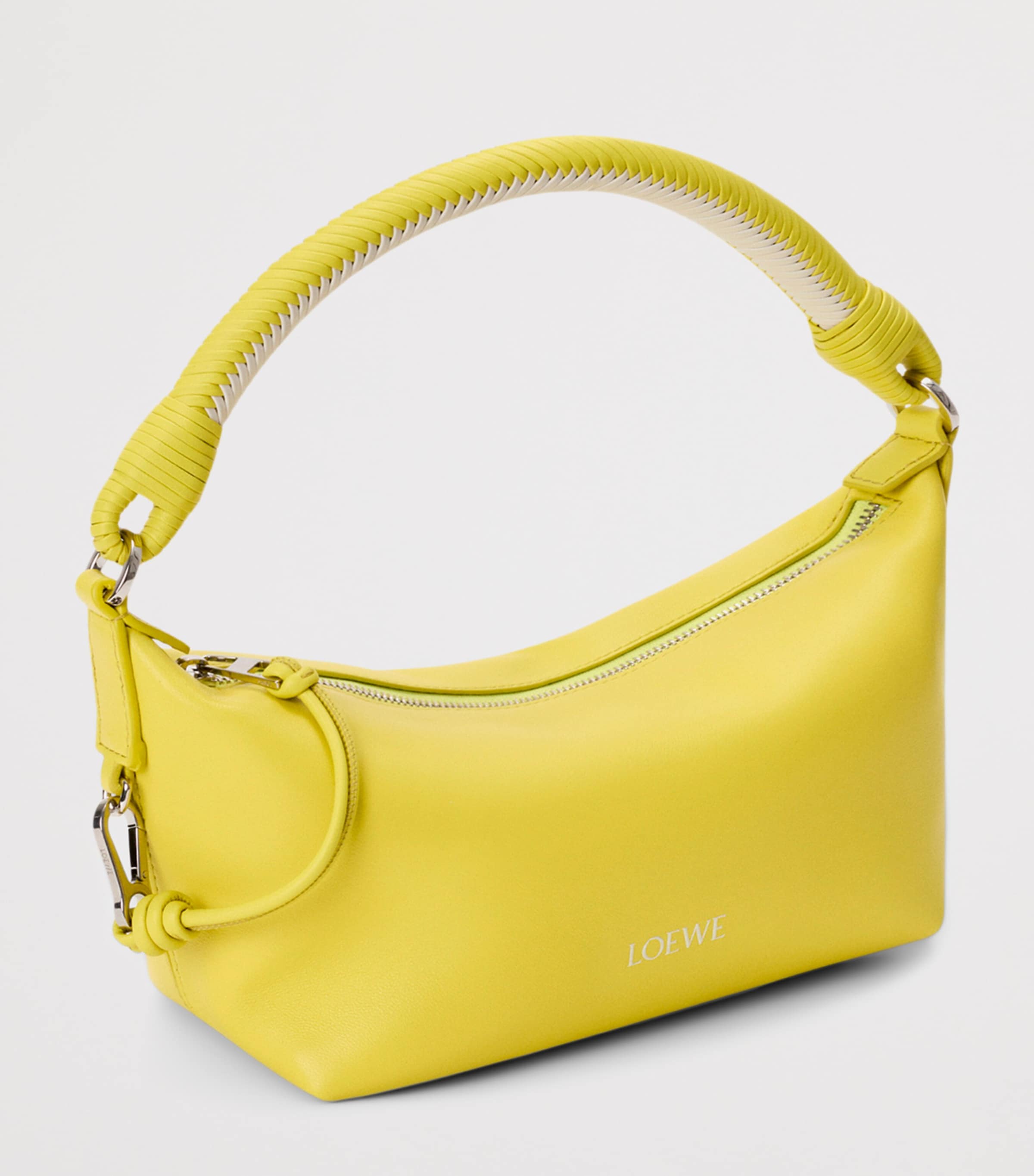 LOEWE Nappa Leather Cala Top-Handle Bag Lemon/soft White Image 2