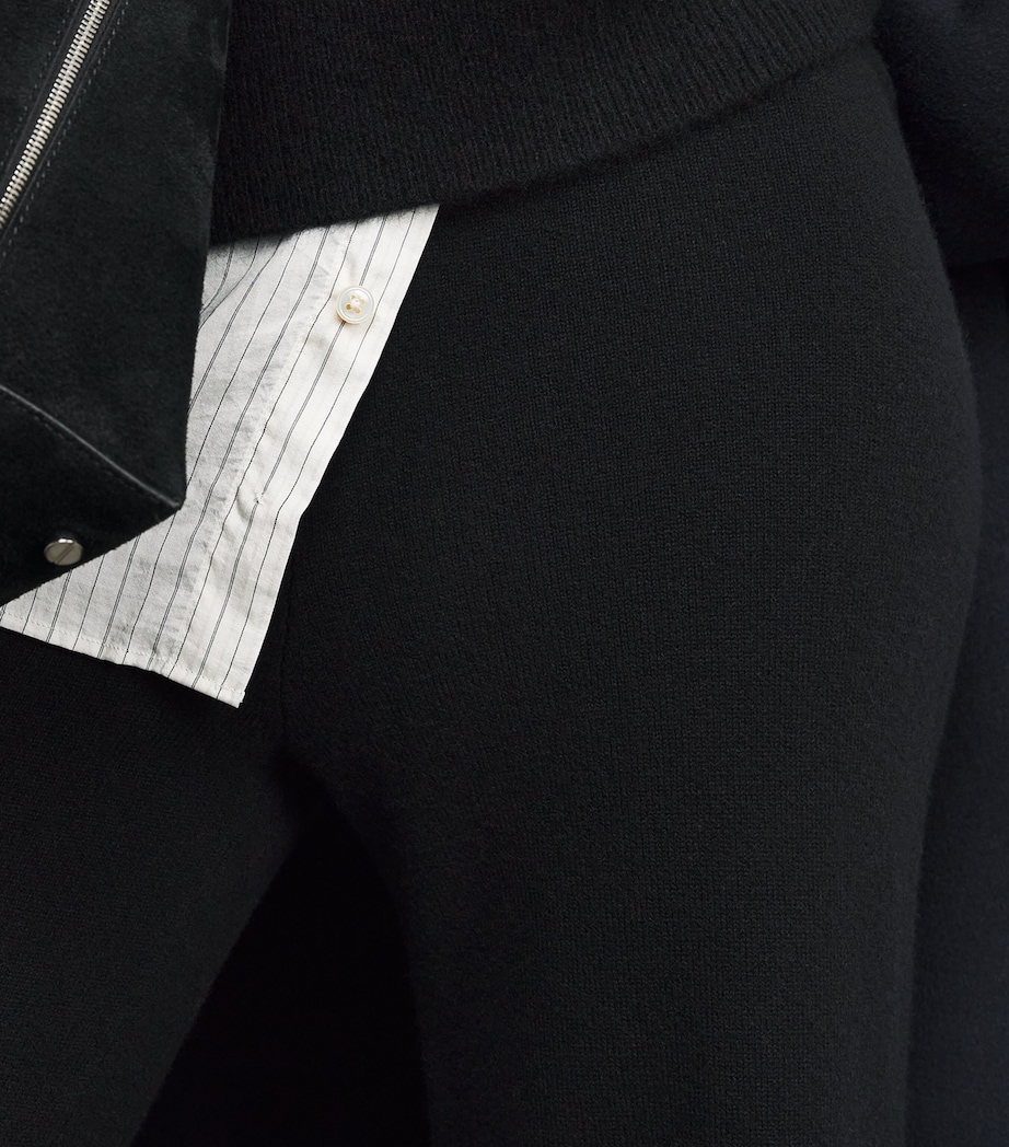 Merino Wool-Blend Overlay Lounge Trousers SMOKE COMBO Image 6