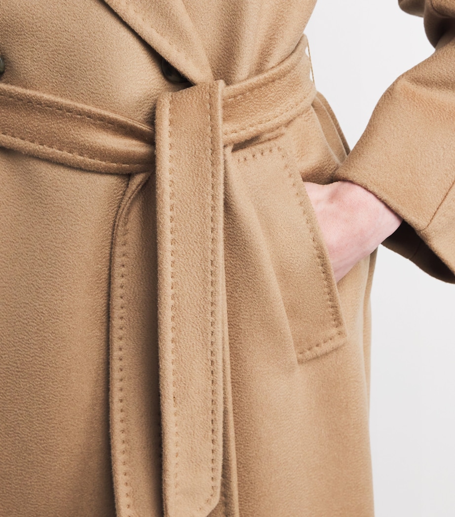 Virgin Wool Double-Breasted Coat CAMEL Image 6