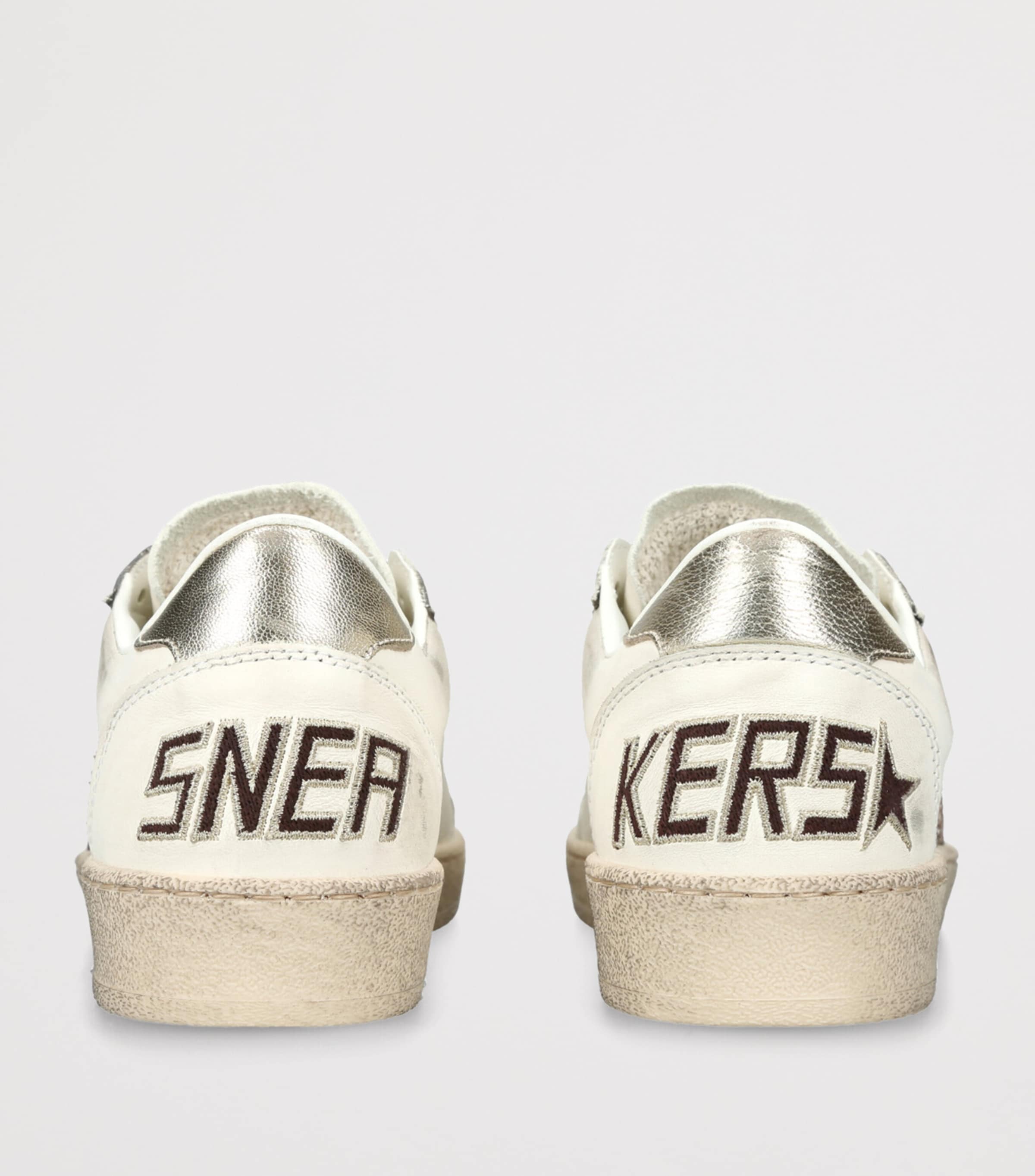 Golden Goose Leather Ball Star Sneakers White/comb Image 2