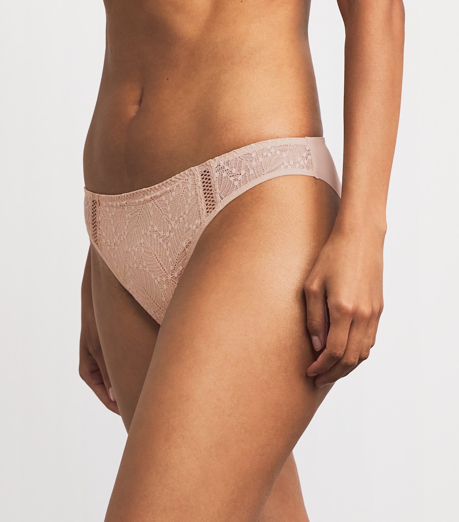 Simone Perele Womens Lace Comète Briefs Rose Sand Image 2