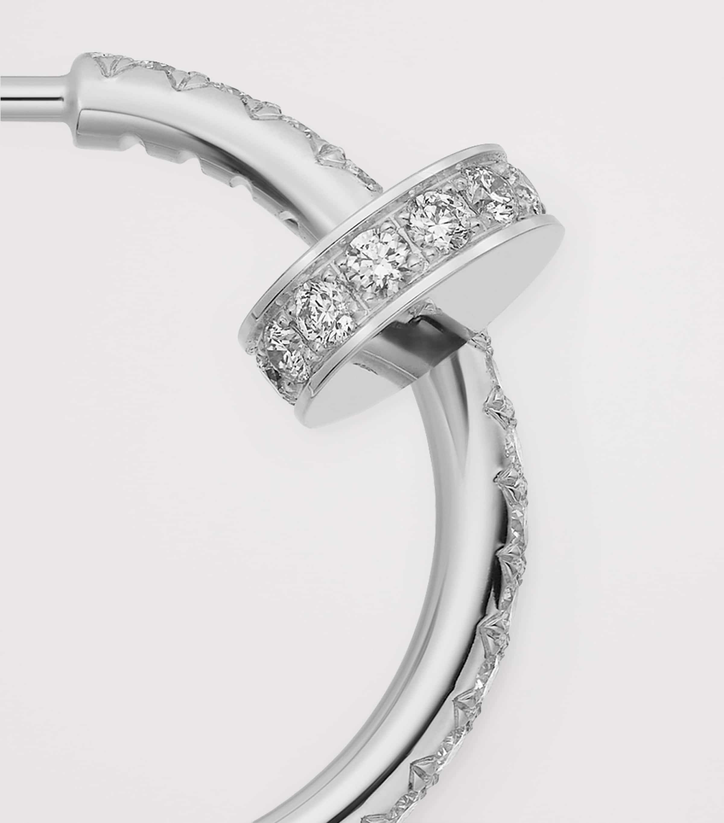Cartier White Gold and Diamond Juste un Clou Earrings White Gold Image 4
