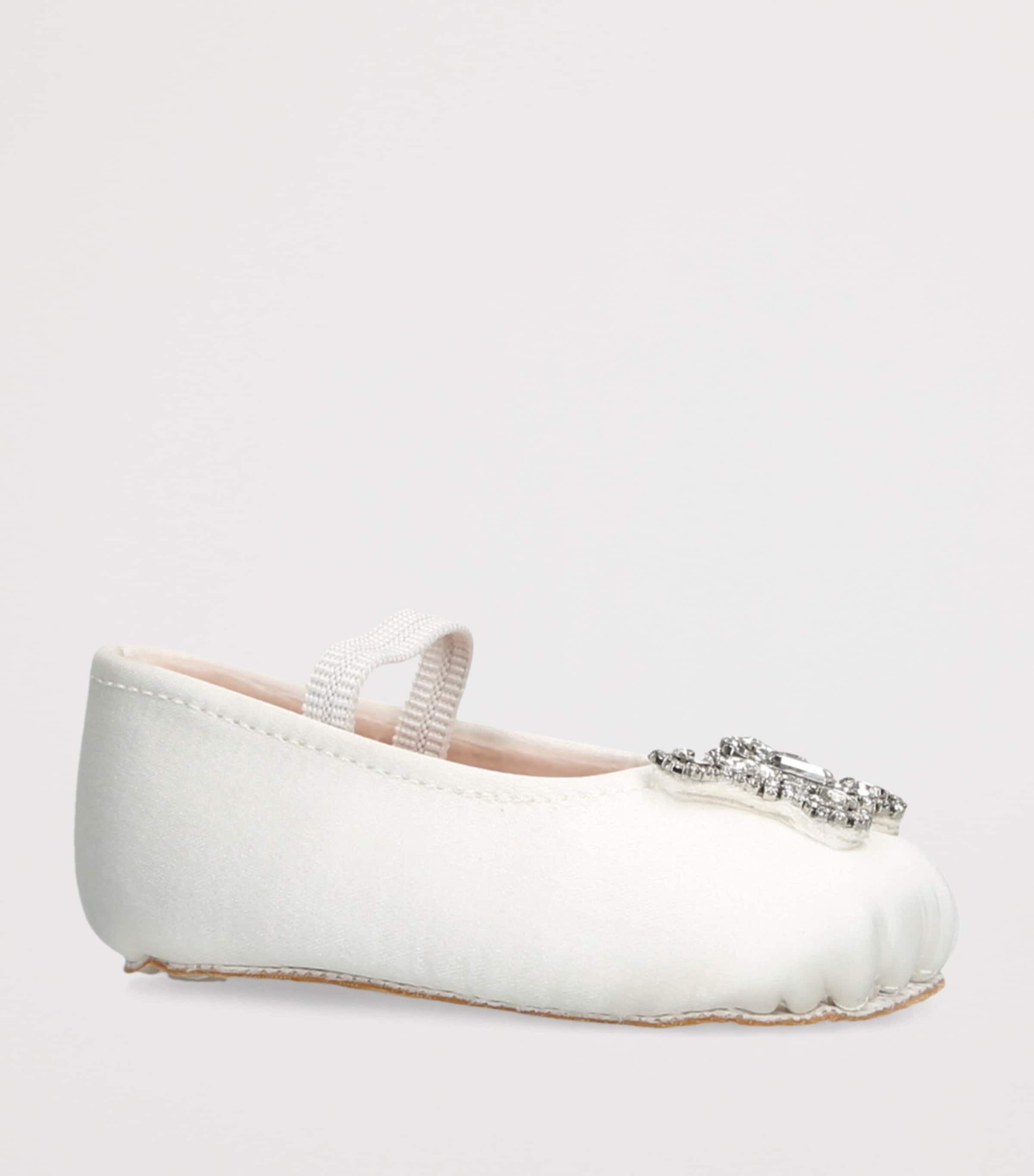 Satin Odette Ballet Flats WHITE Image 3