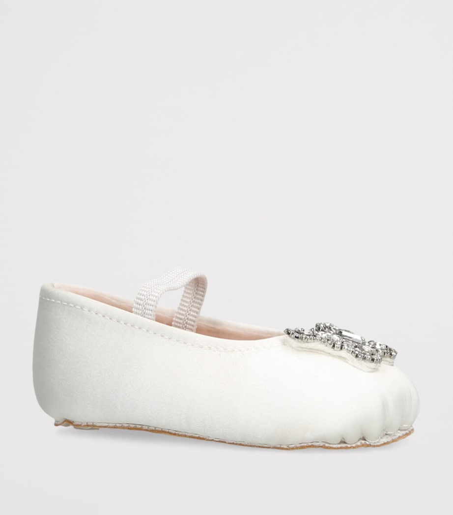 Satin Odette Ballet Flats WHITE Image 3