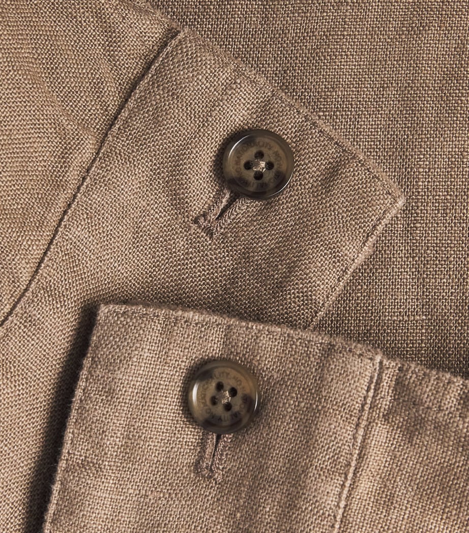 NN07 Mens Linen Alban Jacket Clay Mirage Image 6