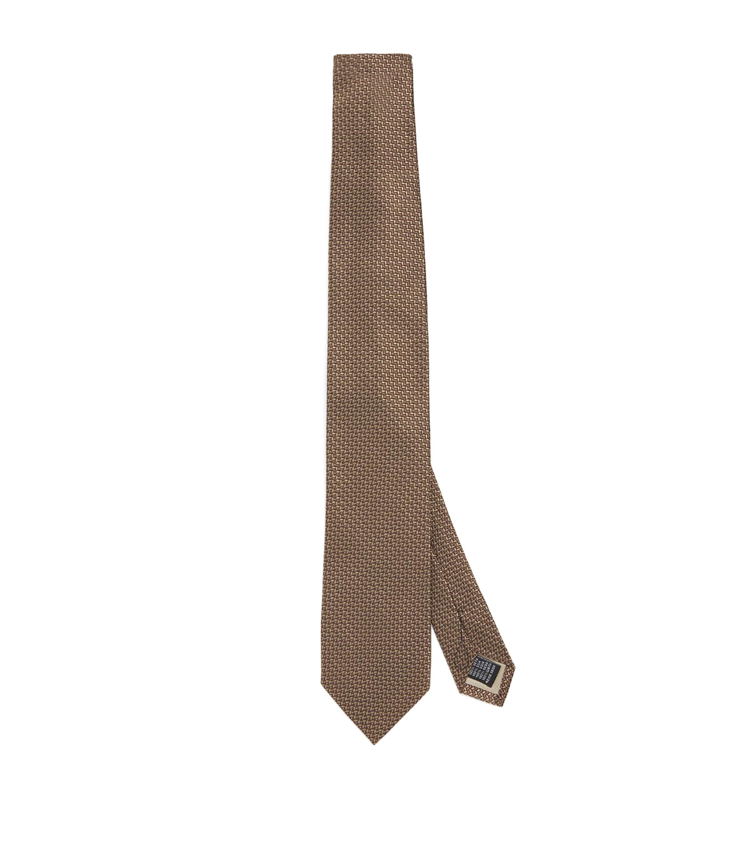 Pal Zileri Silk Geometric Tie In Brown