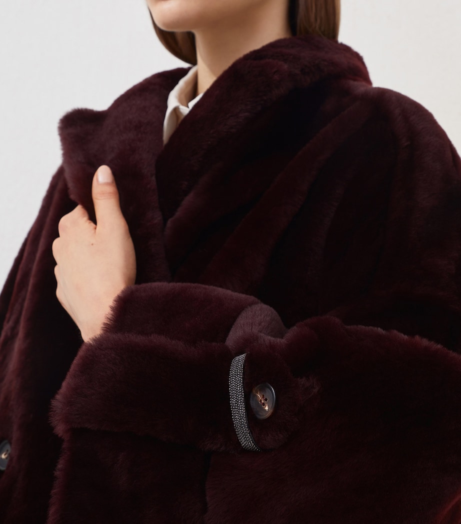 Shearling Reversible Overcoat C4243 Image 6