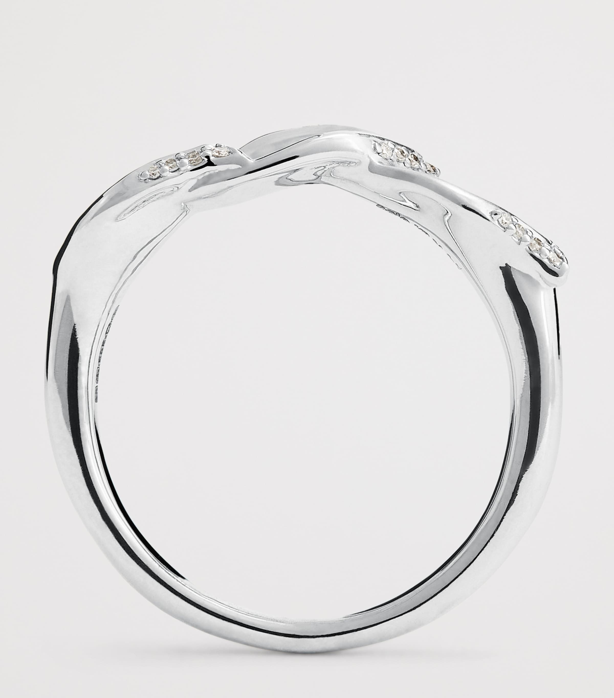 White Gold and Diamond Gloria Secret Garden Ring WHITE GOLD Image 3
