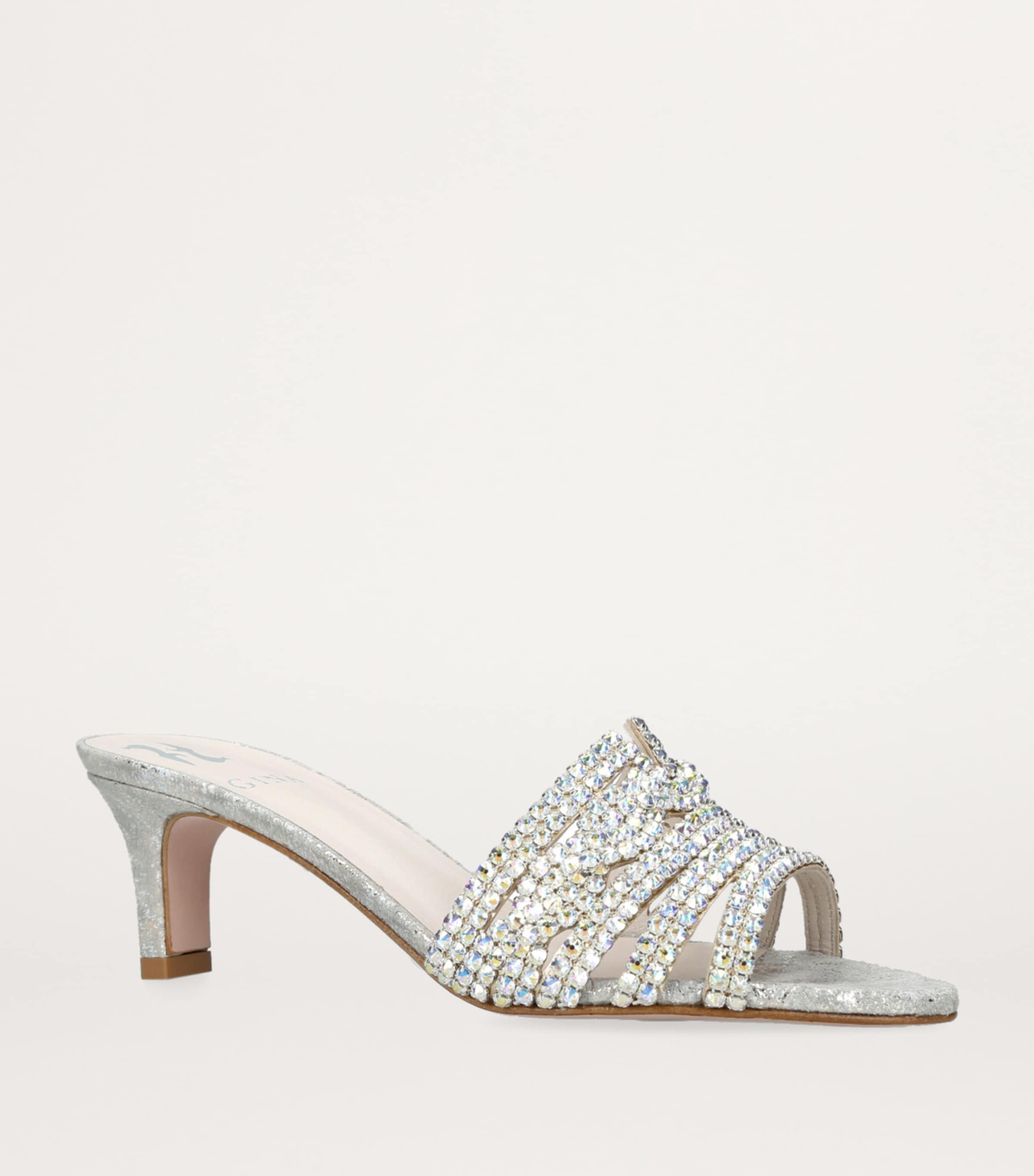 Gina Geneva Heeled Mules 55 White Image 3