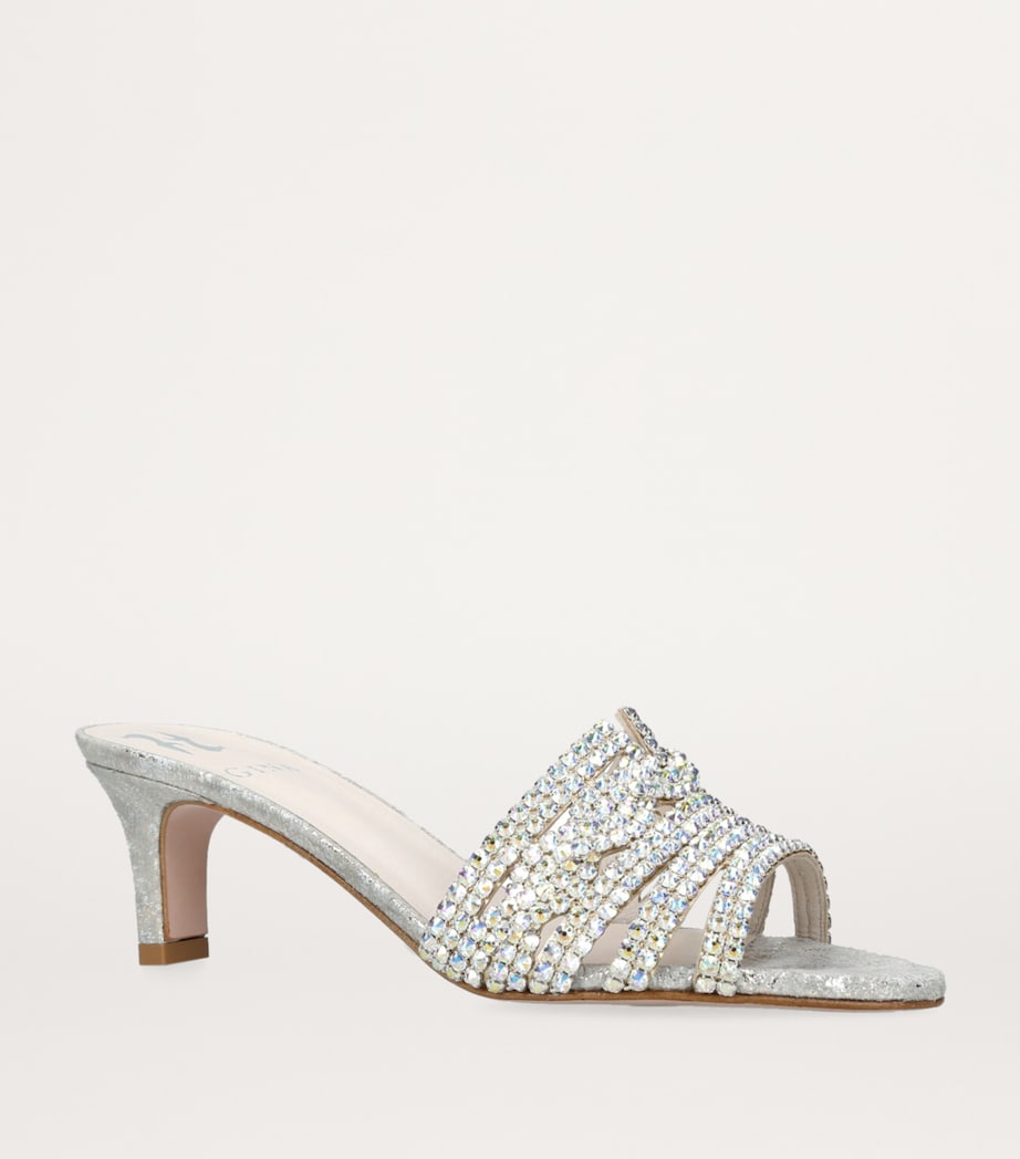 Geneva Heeled Mules 55 WHITE Image 3