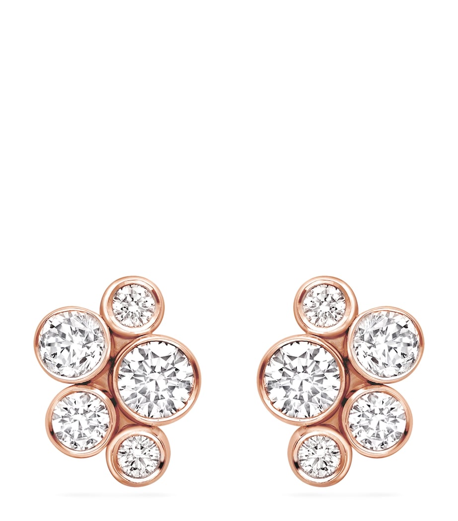 Boodles Rose Gold and Diamond Raindance Stud Earrings Carat Rose Gold Image 1