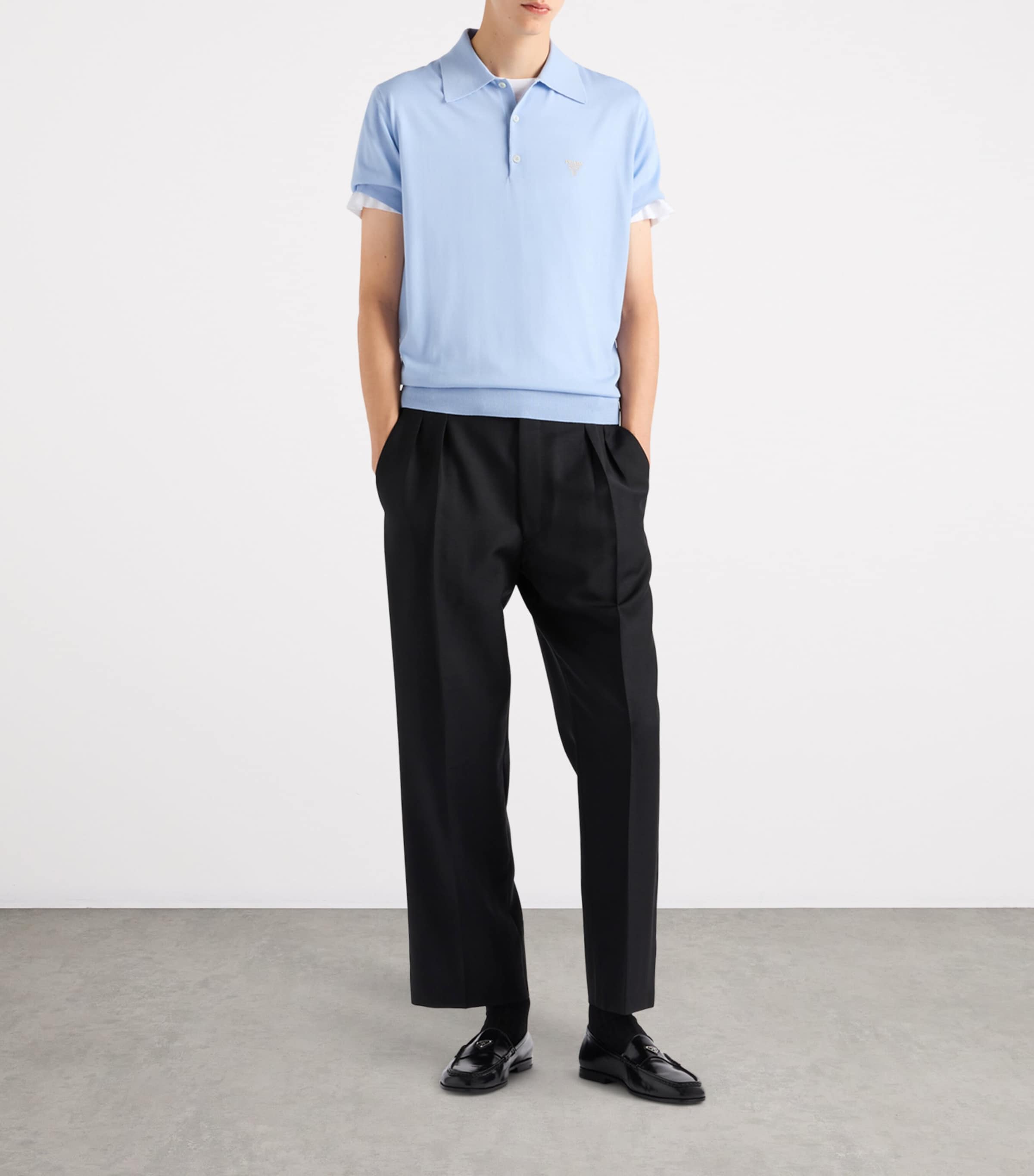 Superfine Fleece Wool Polo Shirt F0012 Image 1