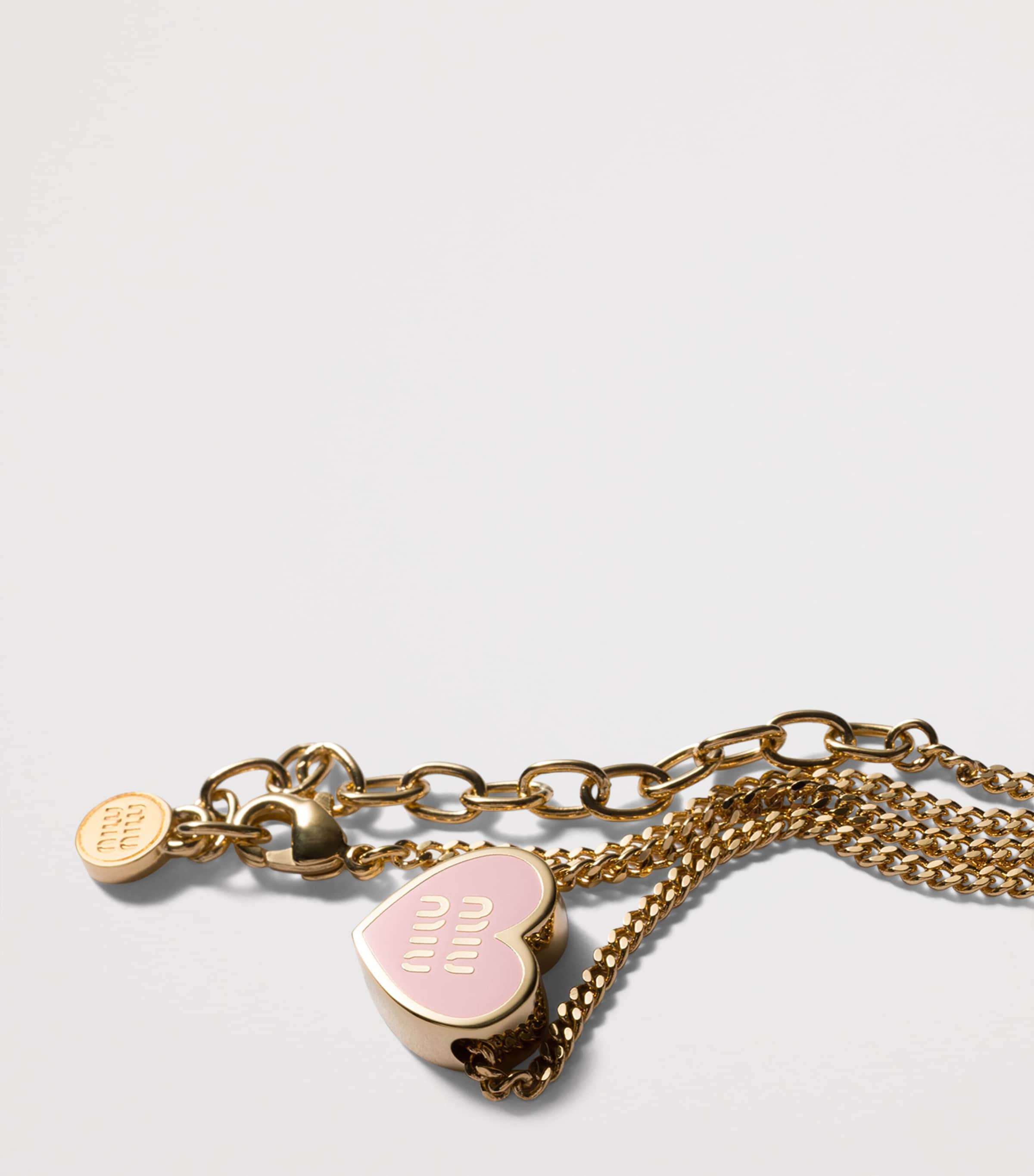 Miu Miu Heart Pendant Necklace Gold/silver Image 2